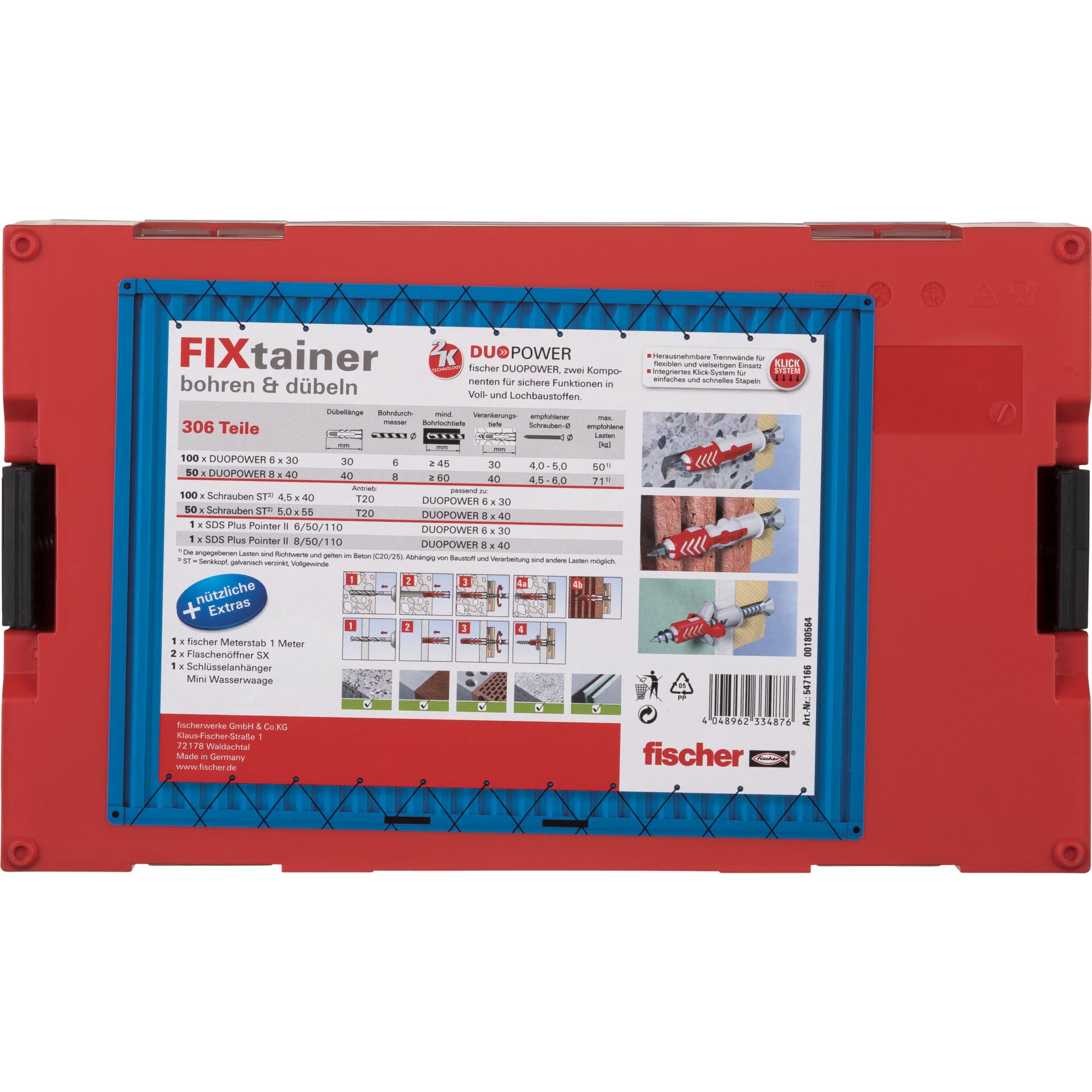 Fischer FIXtainer - drill and plug