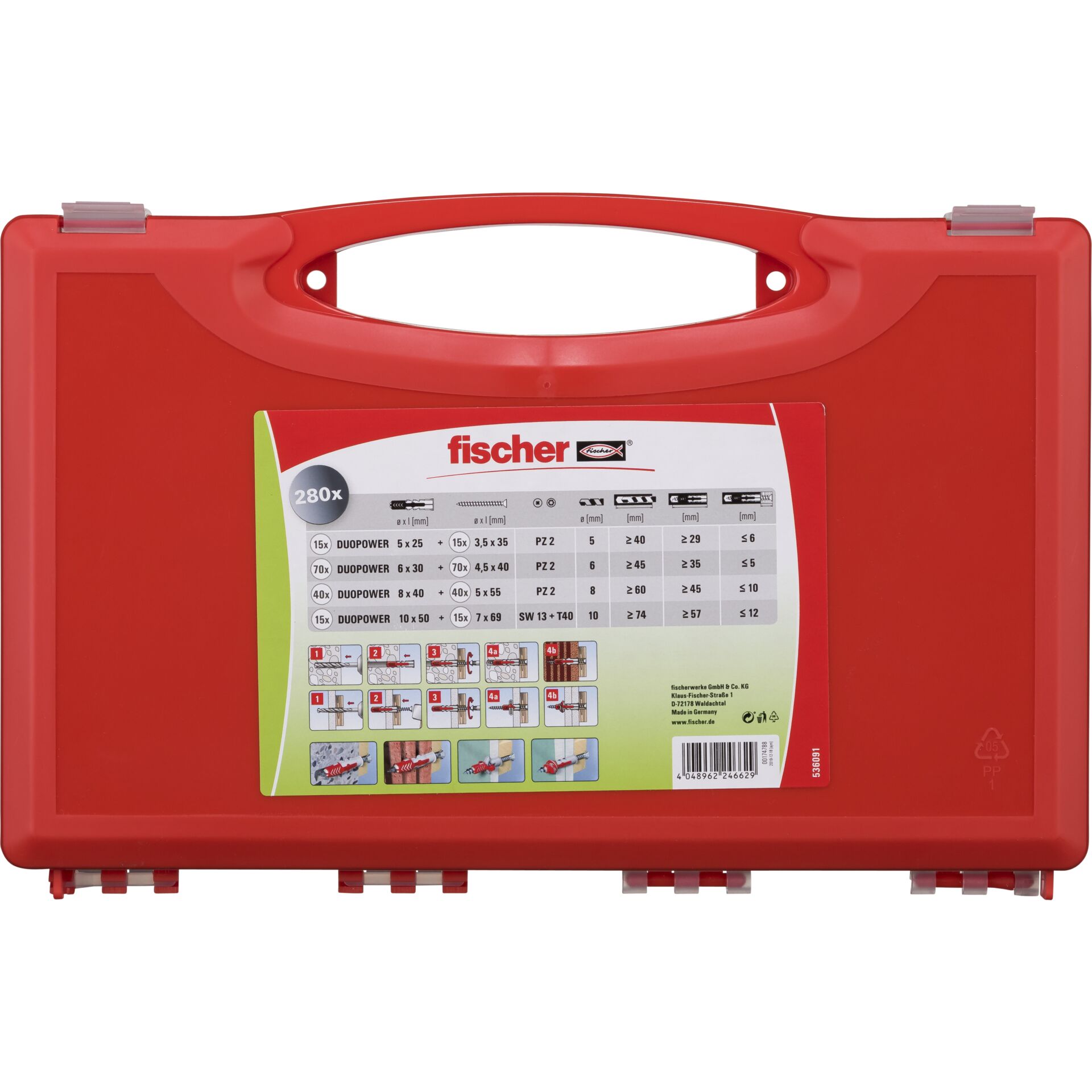 Fischer Redbox DuoPower + screws