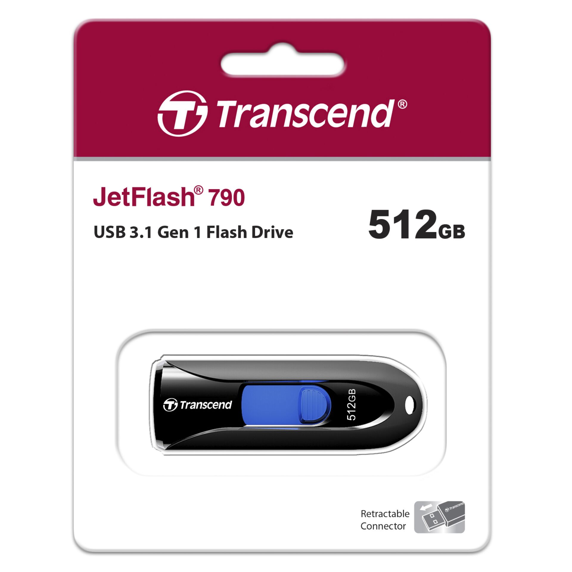 Transcend JetFlash 790     512GB USB 3.1 Gen 1 nero