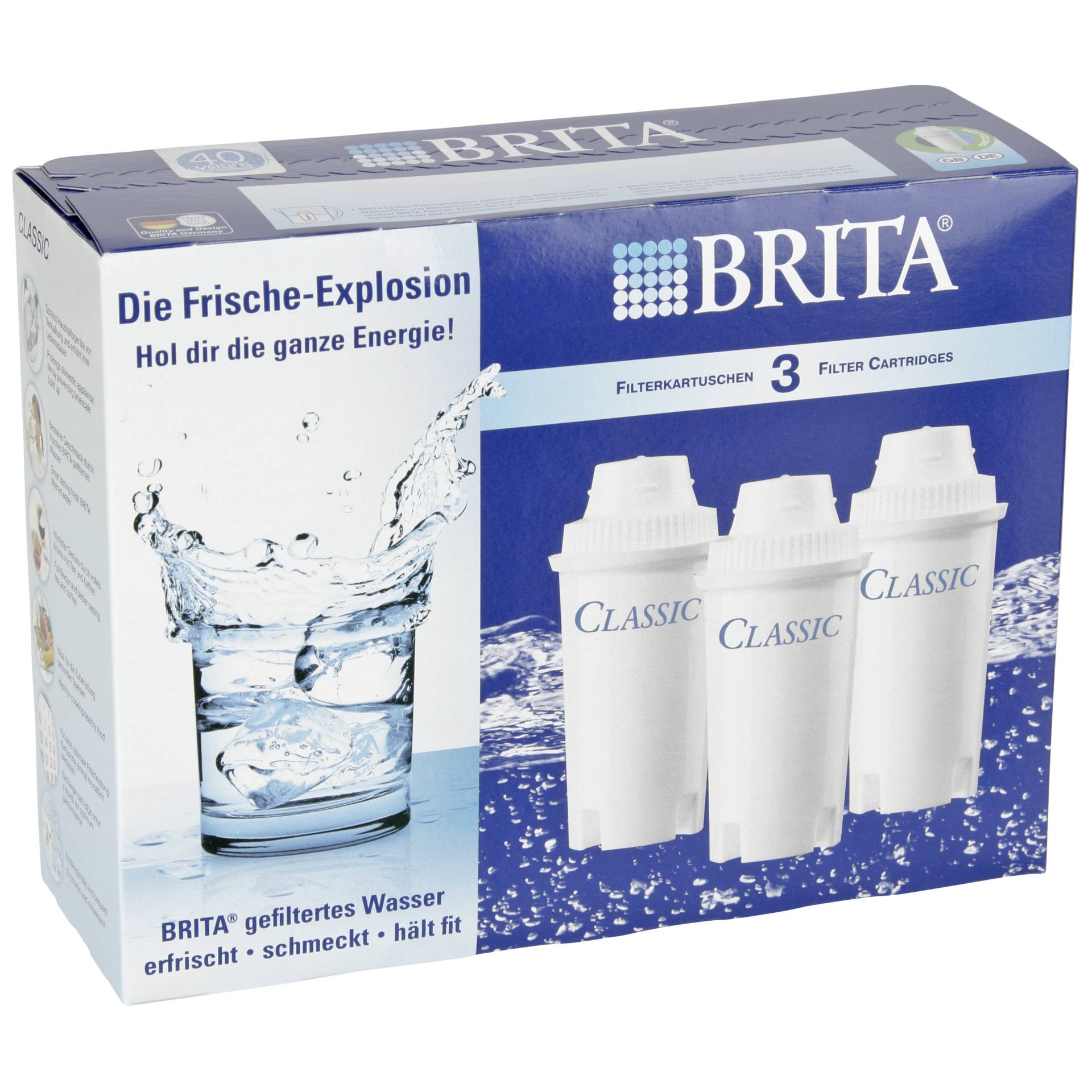 1x3 Brita Filter Cartridges Classic Pack 3