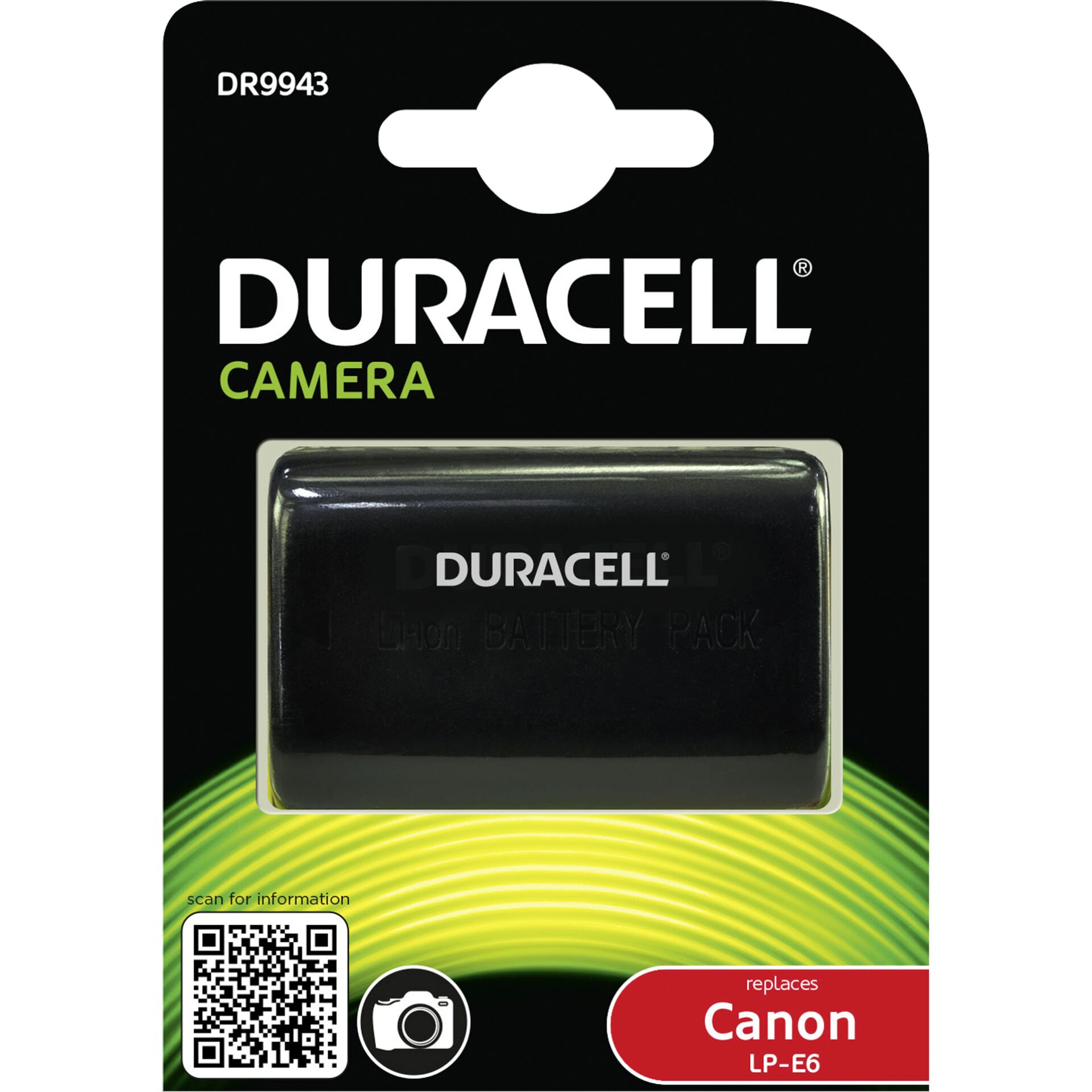Duracell Li-Ion batt. 1600 mAh per Canon LP-E6