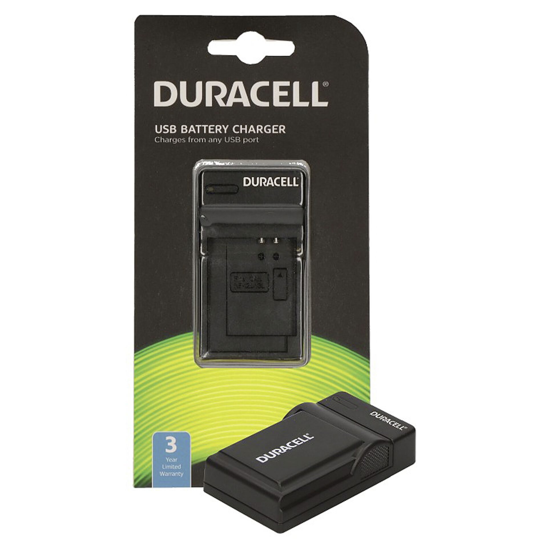 Duracell caricabatt.con cavo USB per DRNEL14/EN-EL14