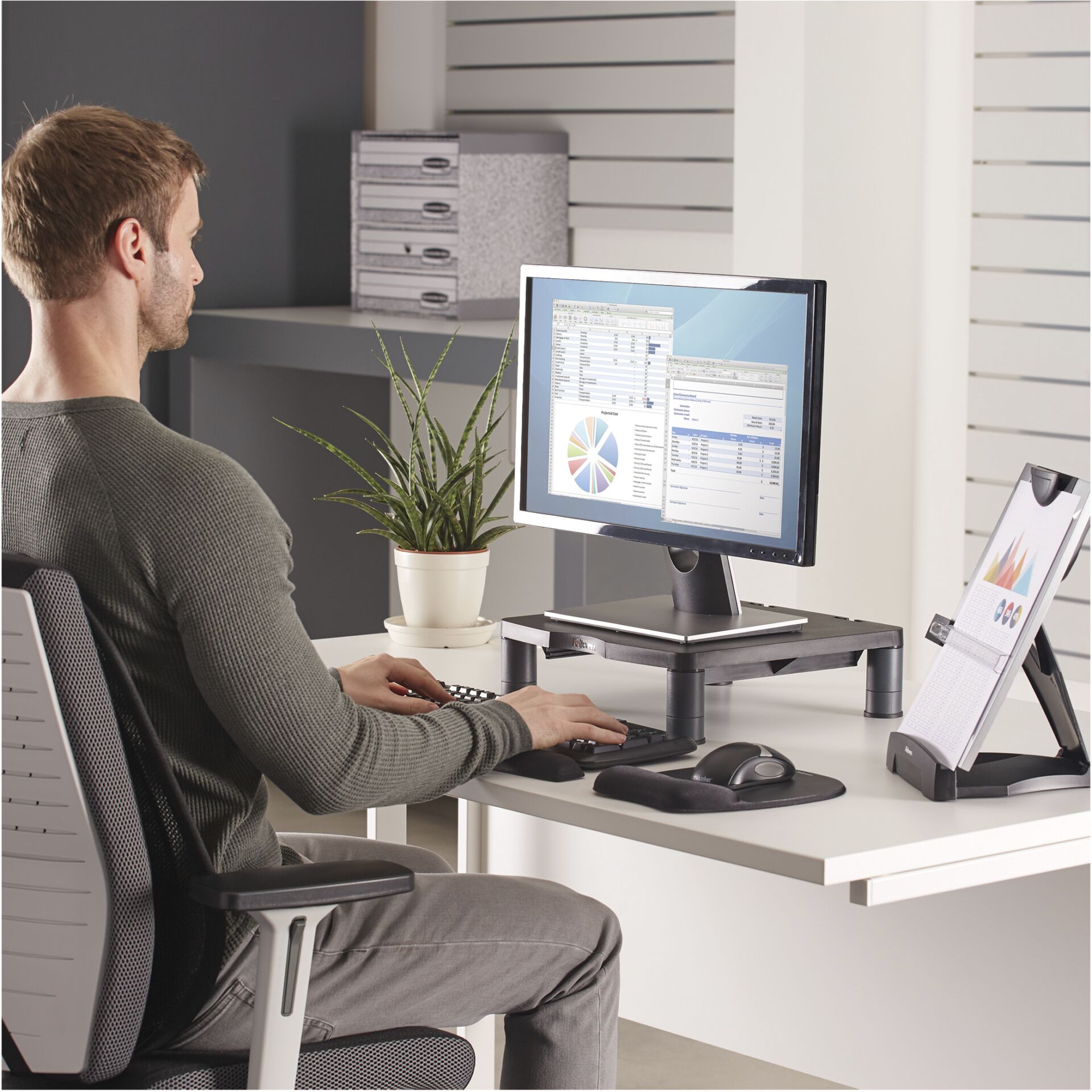 Fellowes Standard Monitor Stand black/grey