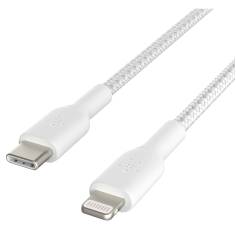 Belkin Lightning/USB-C Cable 1m braided, mfi cert., white 2