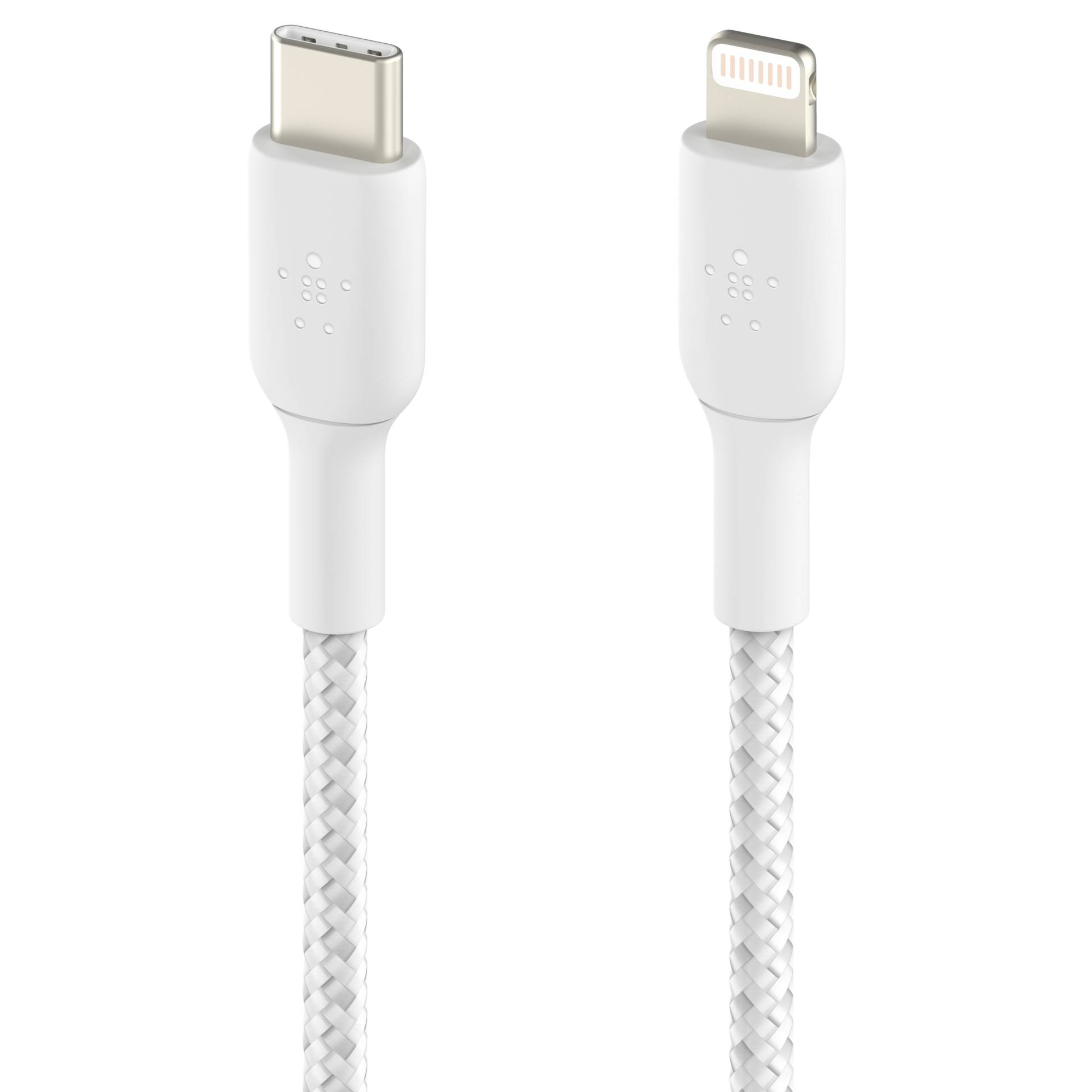 Belkin Lightning/USB-C Cable 1m braided, mfi cert., white