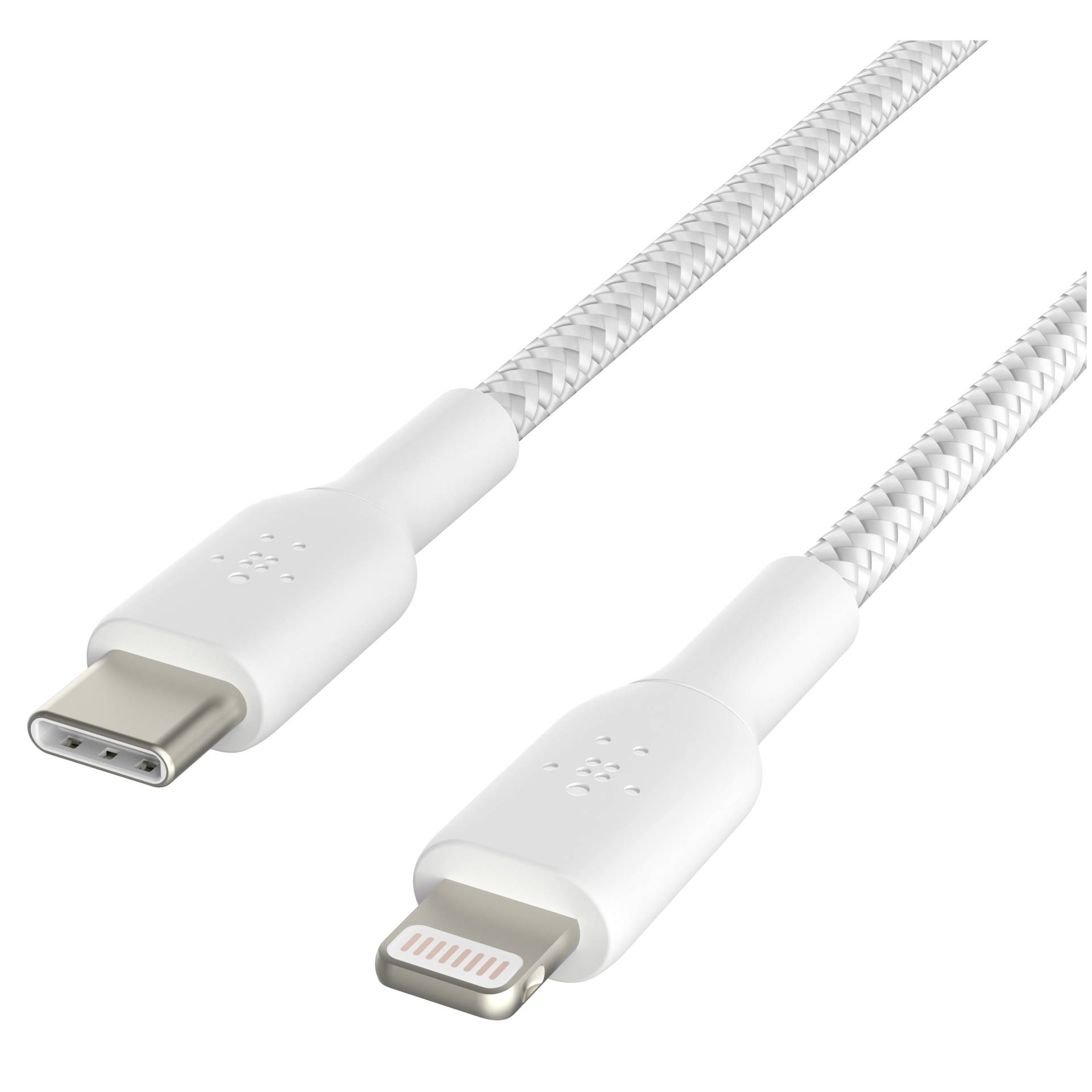 Belkin Lightning/USB-C Cable 2m braided, mfi cert., white