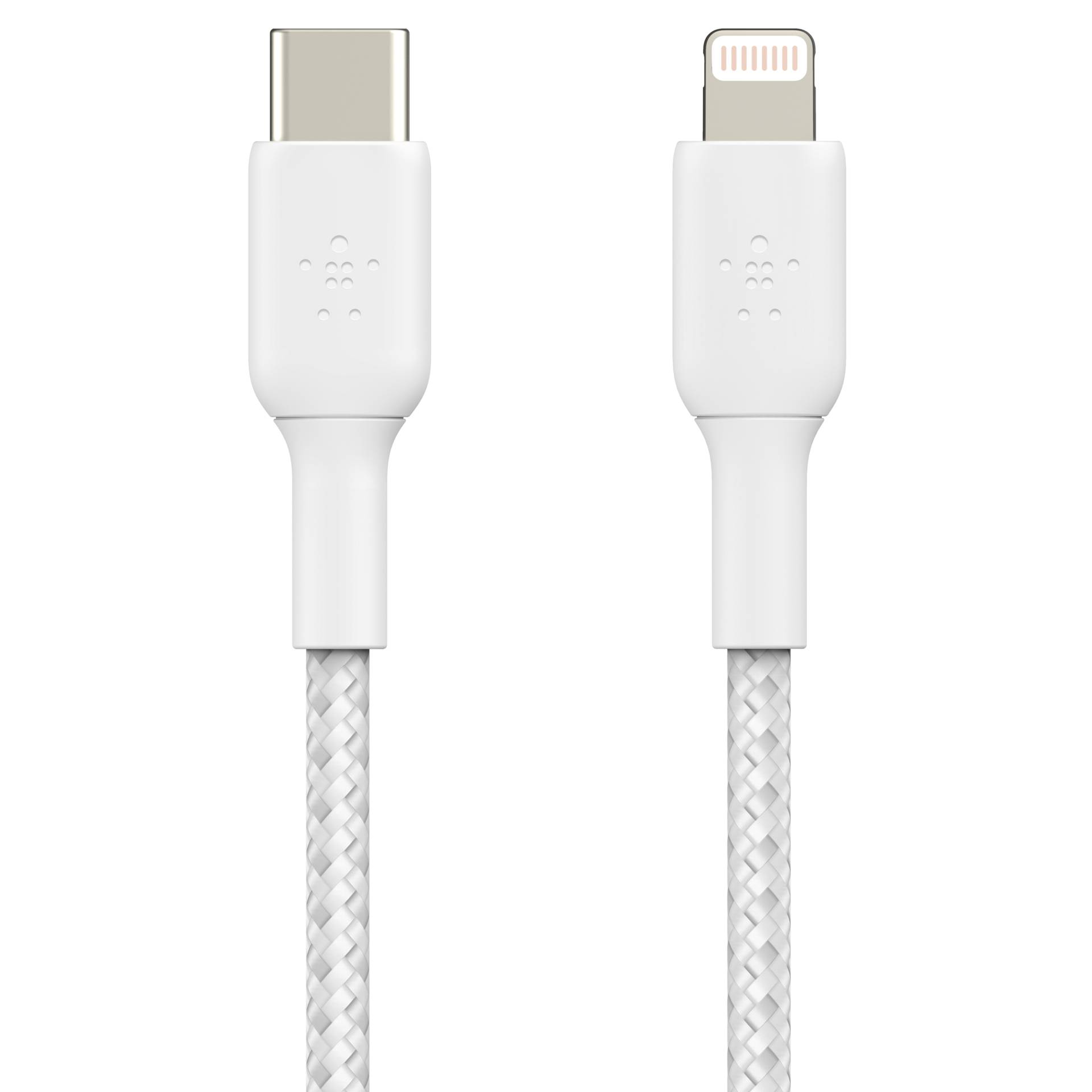 Belkin Lightning/USB-C Cable 2m braided, mfi cert., white