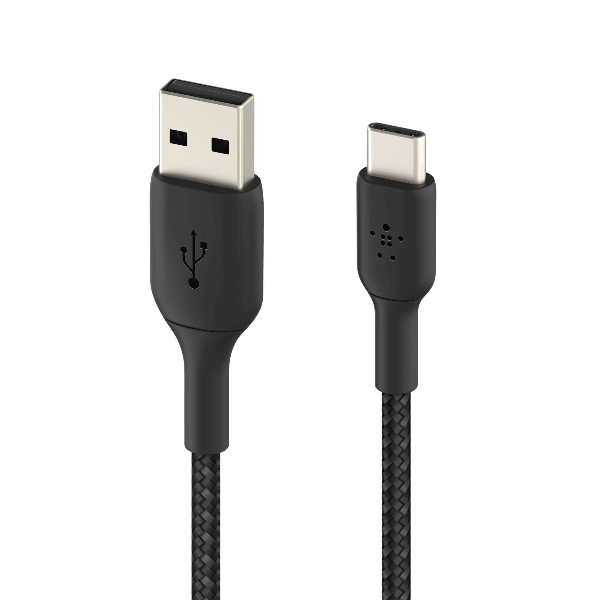 Belkin USB-C/USB-A cavo 2m rivestito nero CAB002bt2MBK