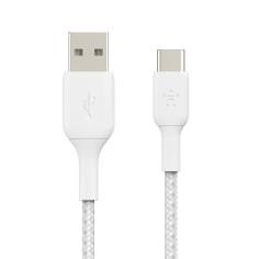 Belkin USB-C/USB-A cavo 3m rivestito bian. CAB002bt3MWH 2