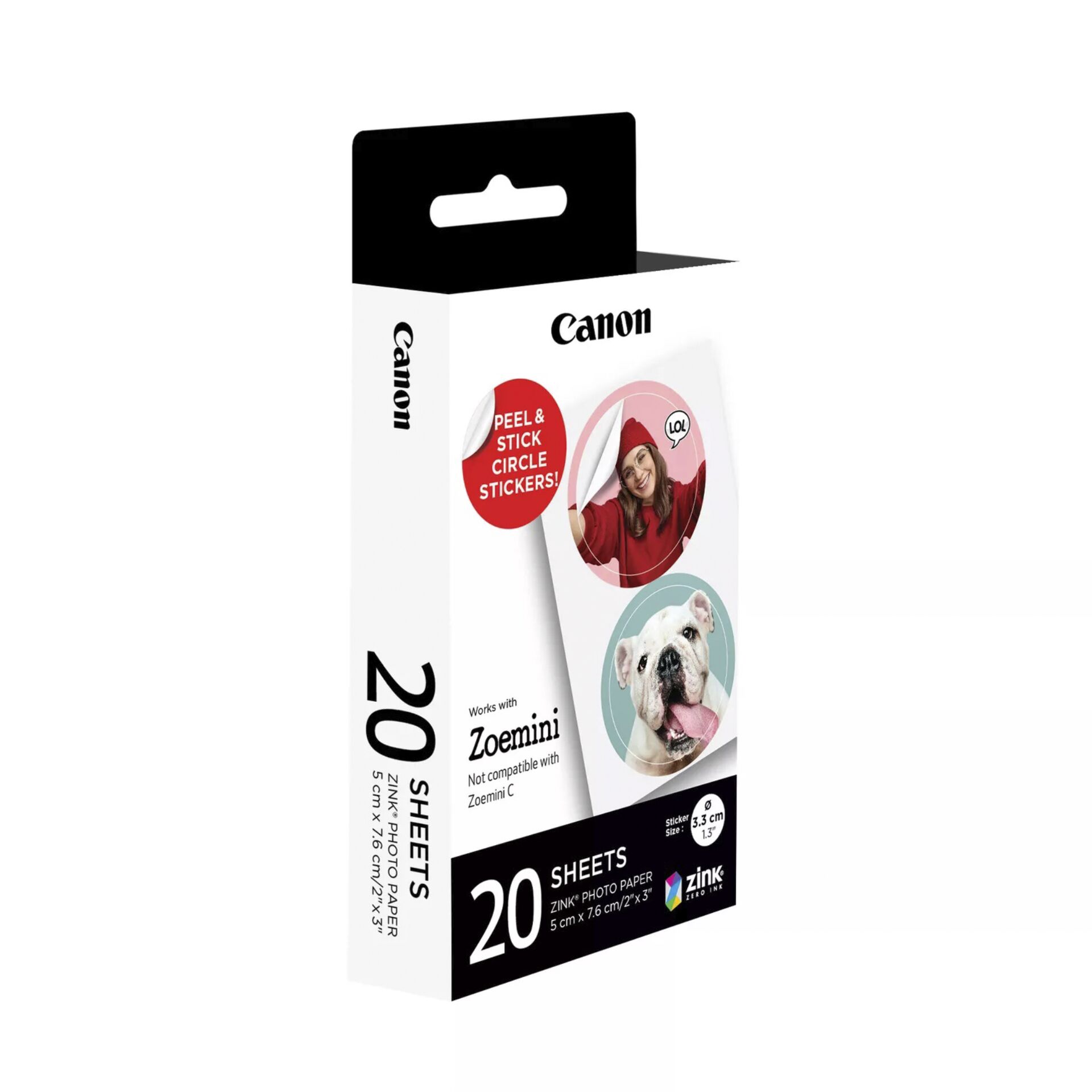Canon ZP-2030-2C ZINK Circle Sticker 3,3 cm (20 Sheet)