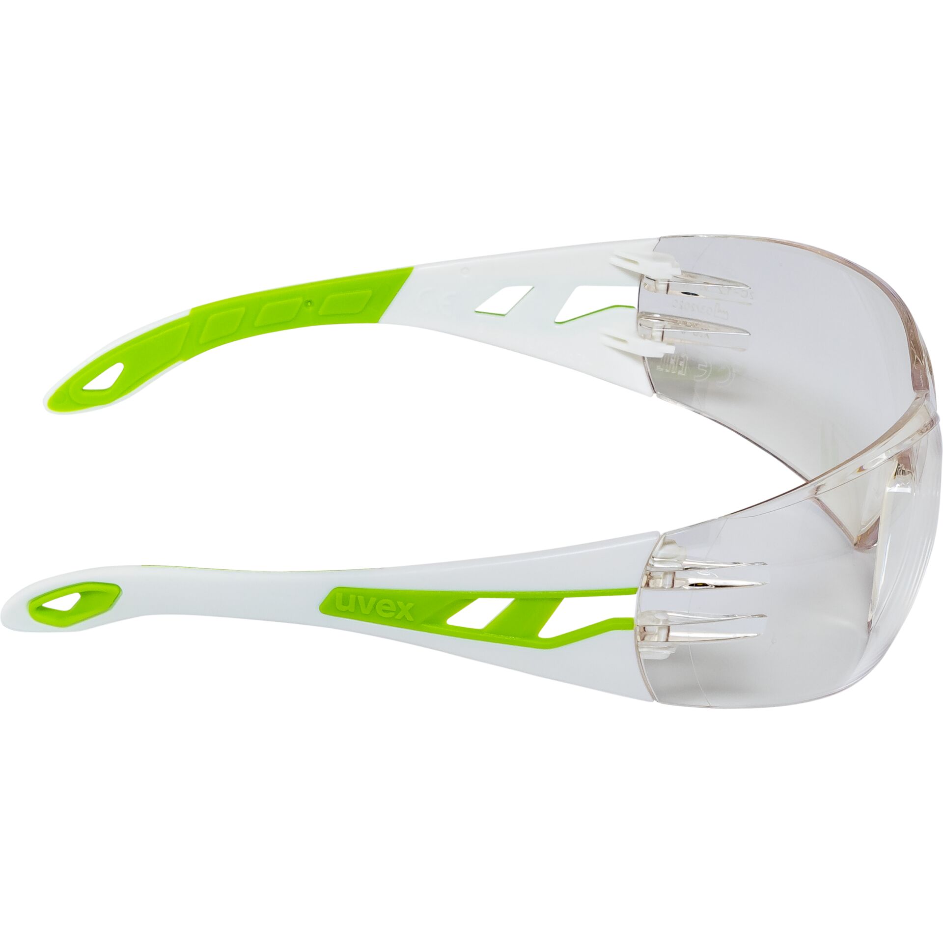 uvex occhiali con astine pheos s bianco/verde
