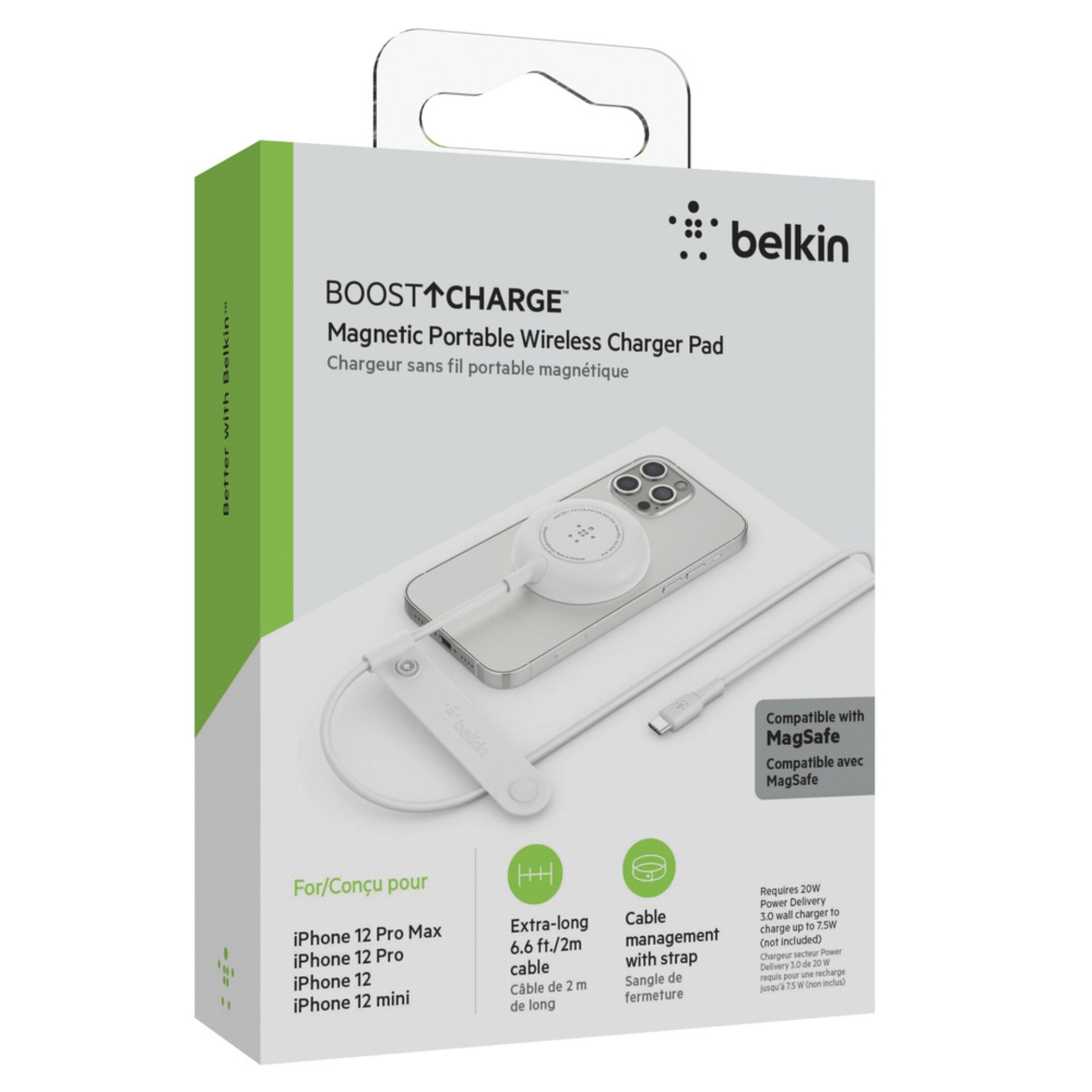 Belkin magnetic wirel. Chargepad iPhone12 Series white WIA00