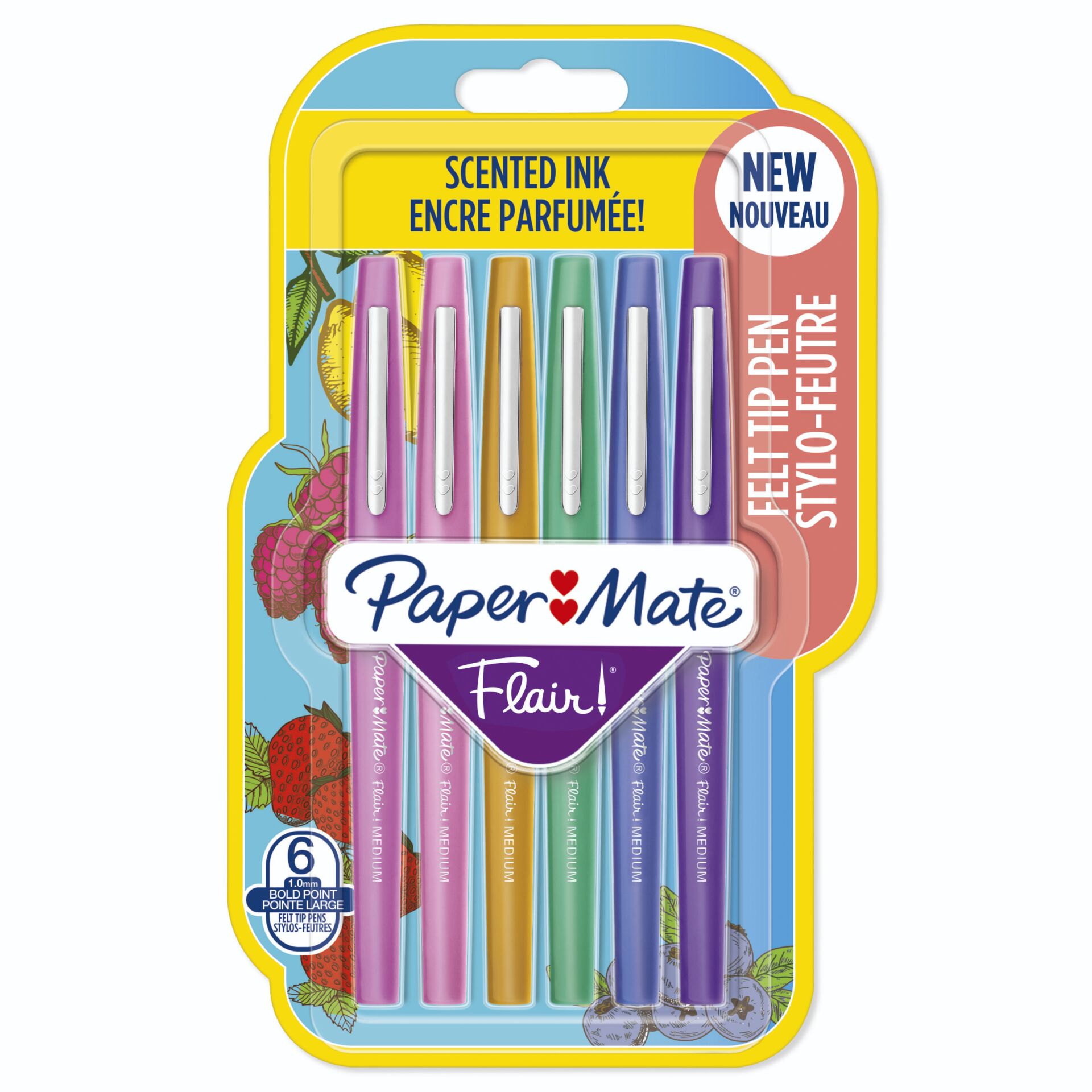 1x6 carta Mate Flair pennarelli Scented M