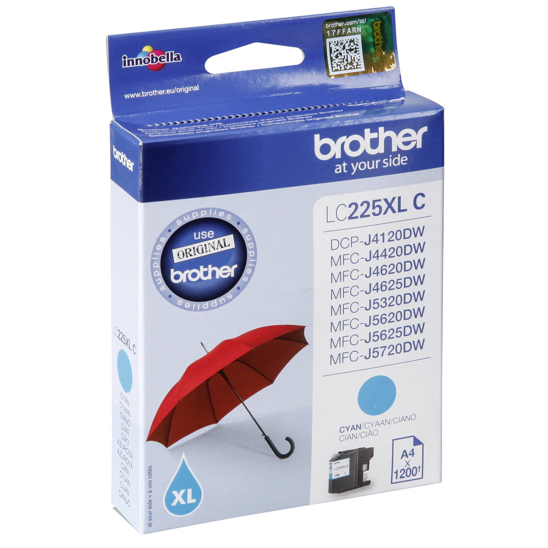 Brother LC-225 XLC ciano