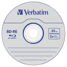 1x5 Verbatim BD-RE Blu-Ray 25GB 2x Speed, Jewel Case 2