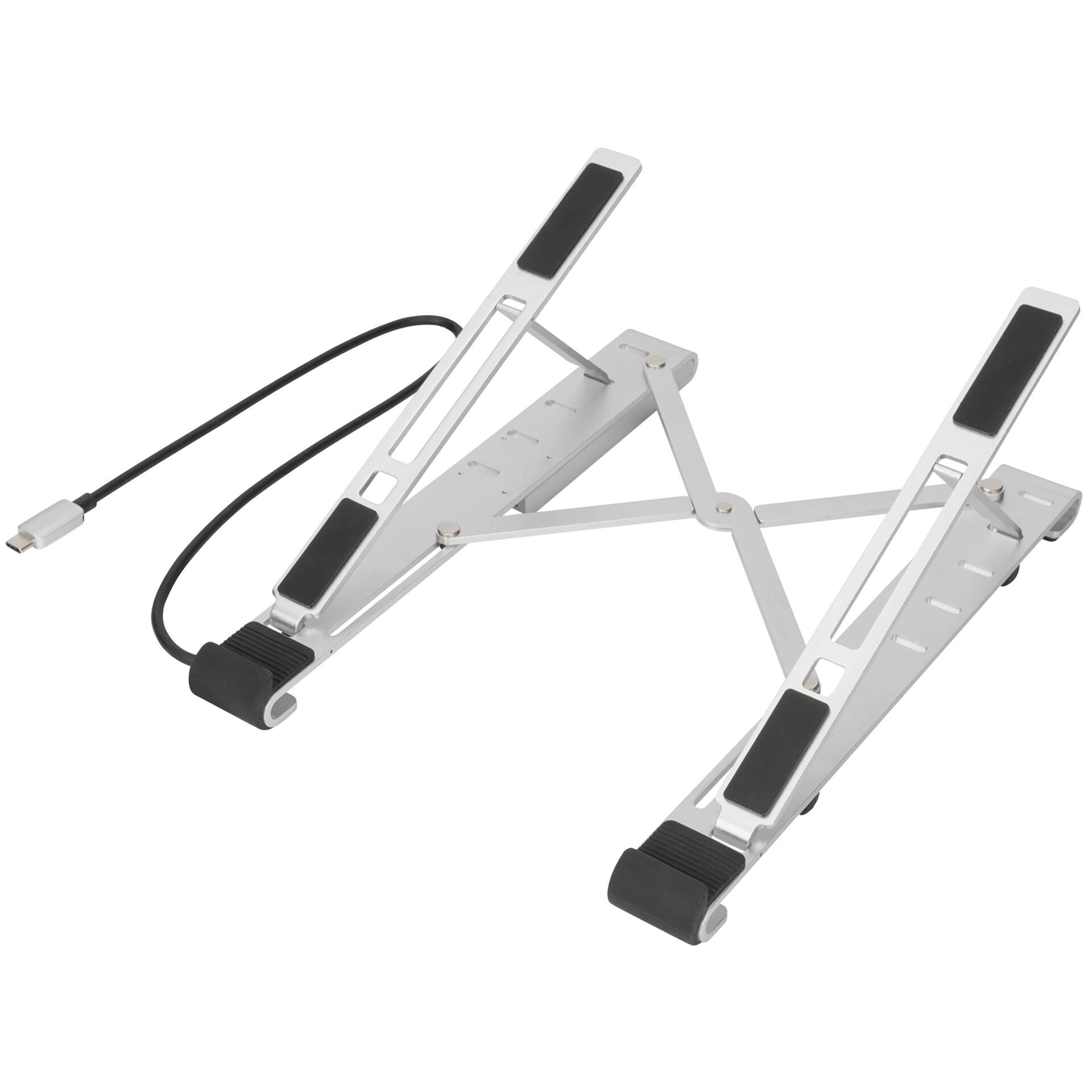 DIGITUS Variable Notebook Stand with integr. USB-C Hub 5-Por