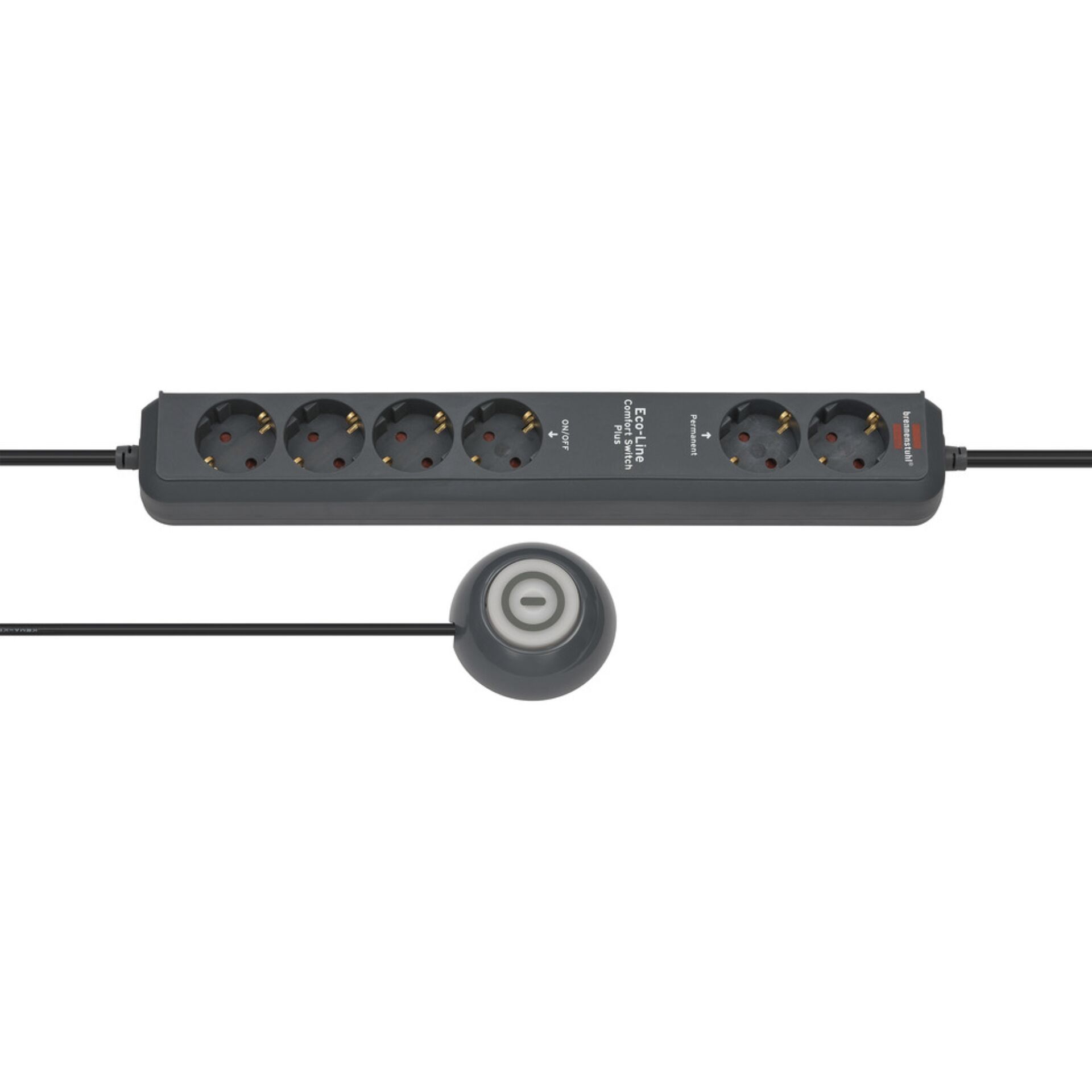 Brennenstuhl ECO-Line Extension Socket Comfort Switch Plus 6