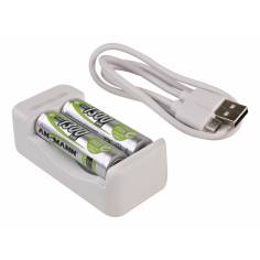 Ansmann Charger Basic II incl. 2 x AA 1300mAh Akku 1001-0119 2