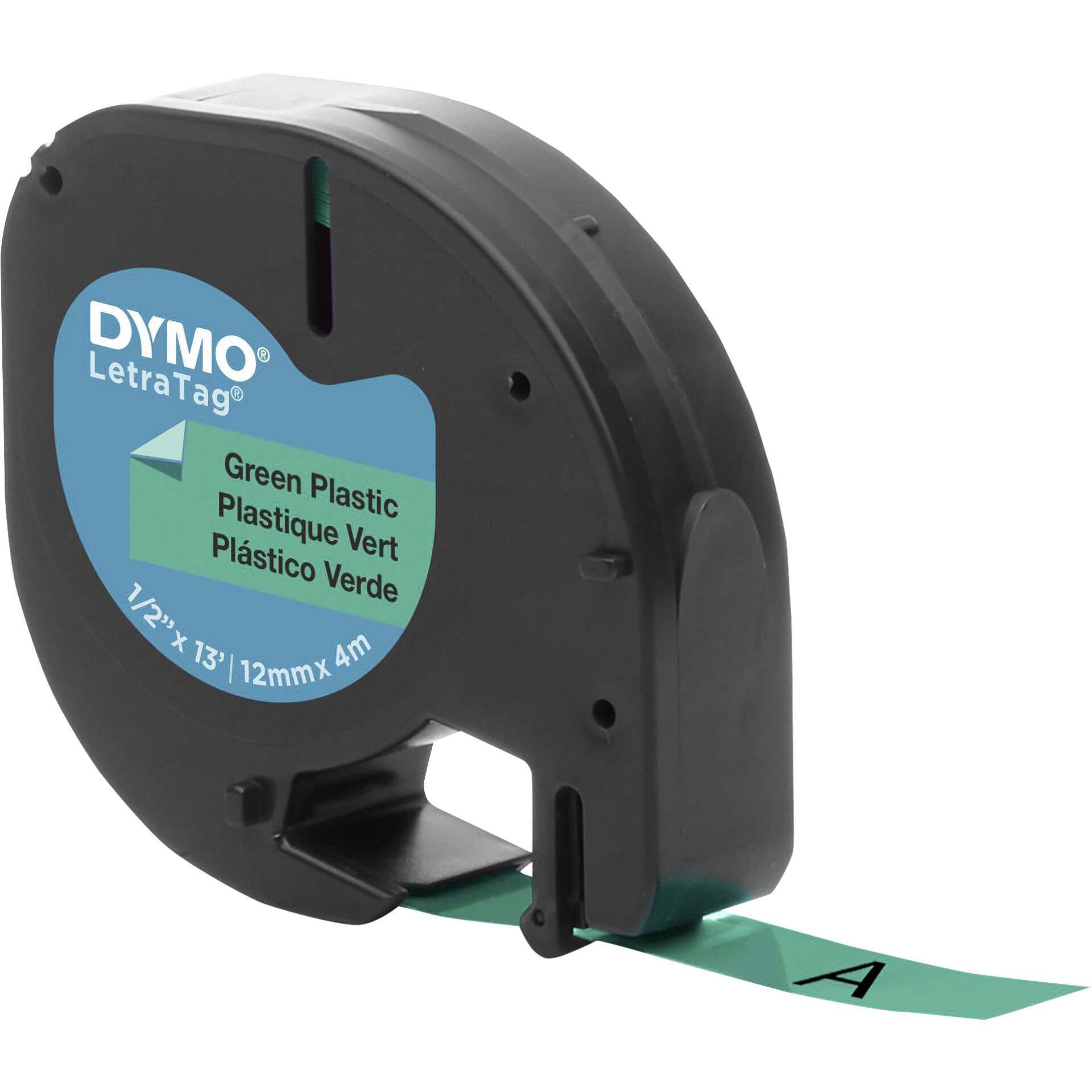 Dymo Letratag Band Plastik grün 12 mm x 4 m