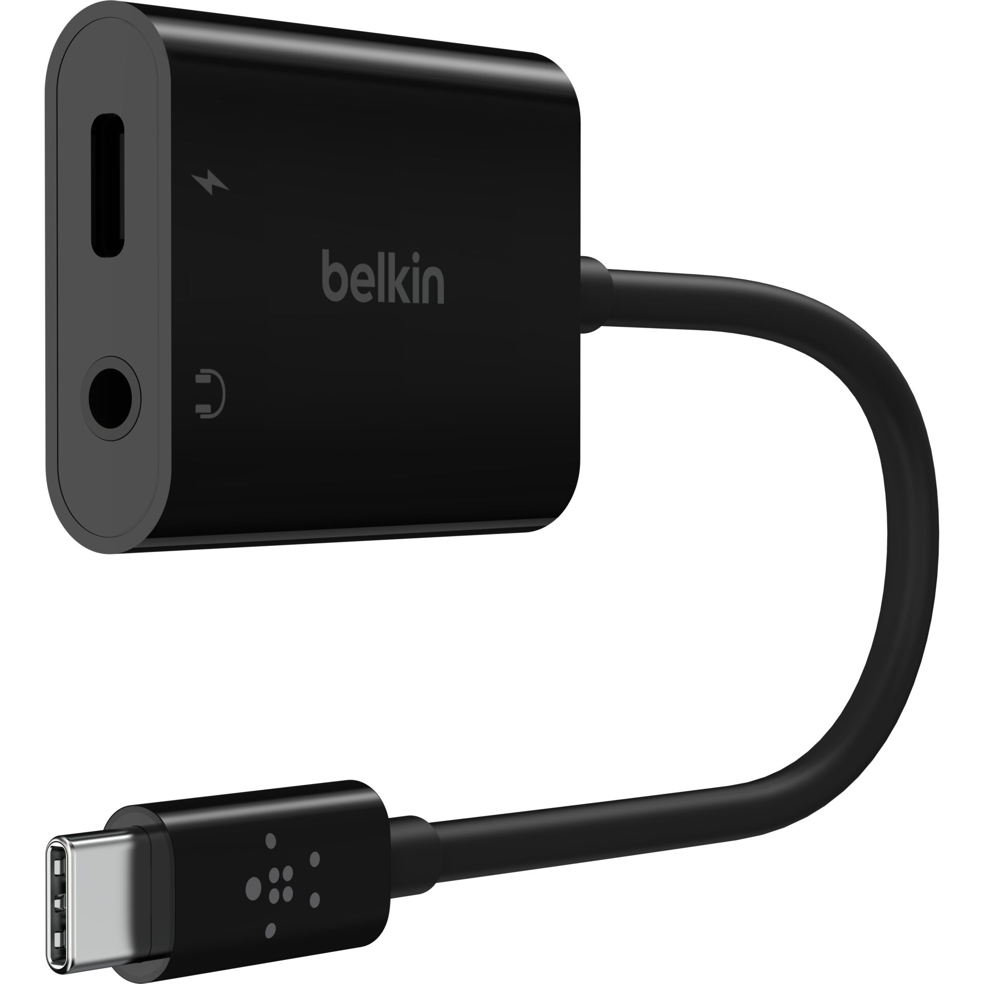Belkin RockStar 3,5mm Audio- und USB-C Ladeadap.schw.  NPA00