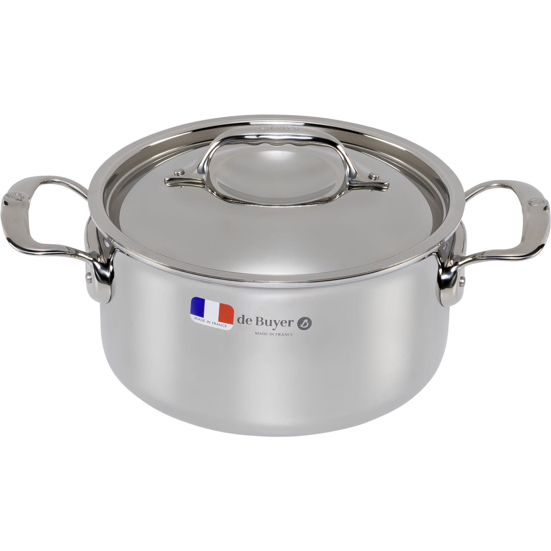 De Buyer Affinity pentola per arrosti inox con coperchio 20