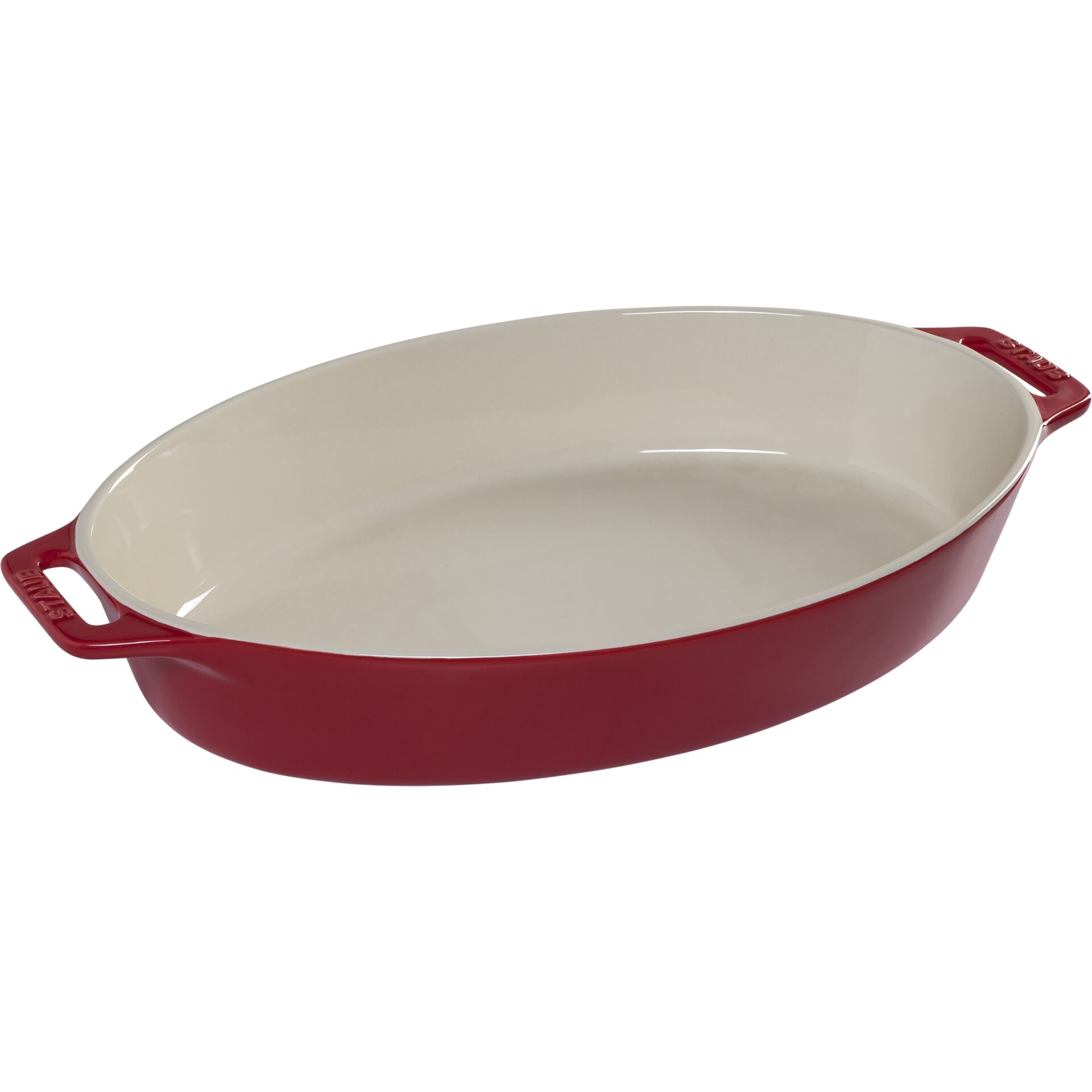 Staub pirofila ceramica, ovale, ciliegia, 37cm