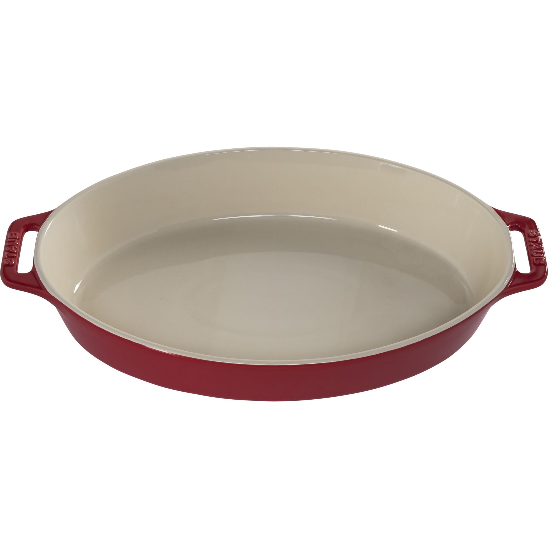 Staub pirofila ceramica, ovale, ciliegia, 37cm