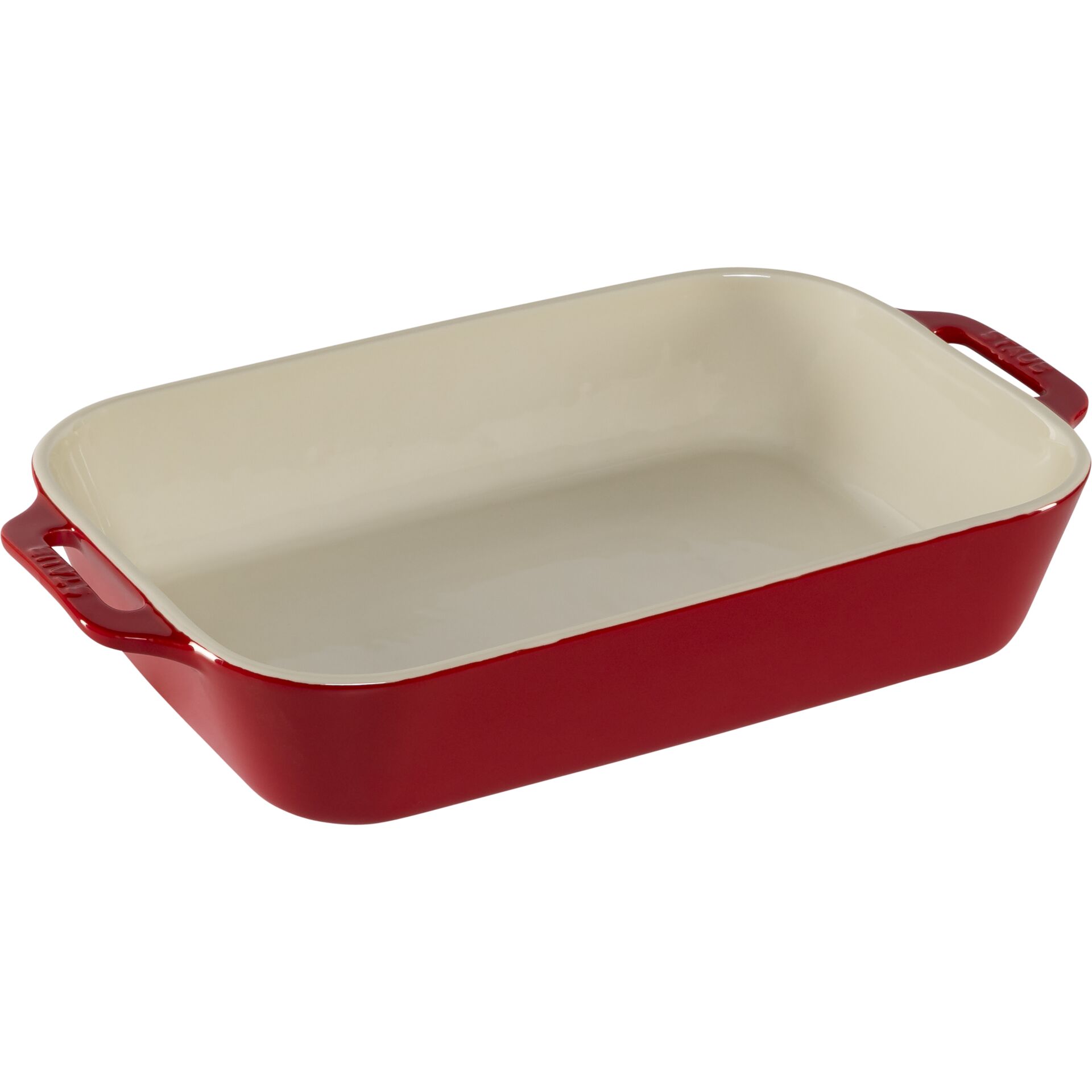 Staub pirofila ceramica, rosso ciliegia,34x24cm