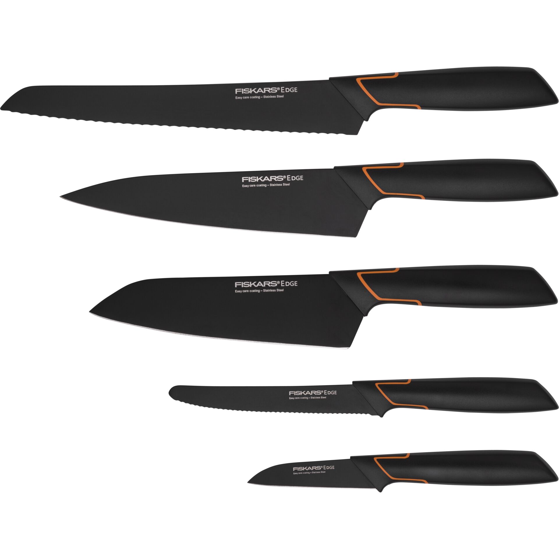 Fiskars coltelli da cucina pietra nera set 5 coltelli