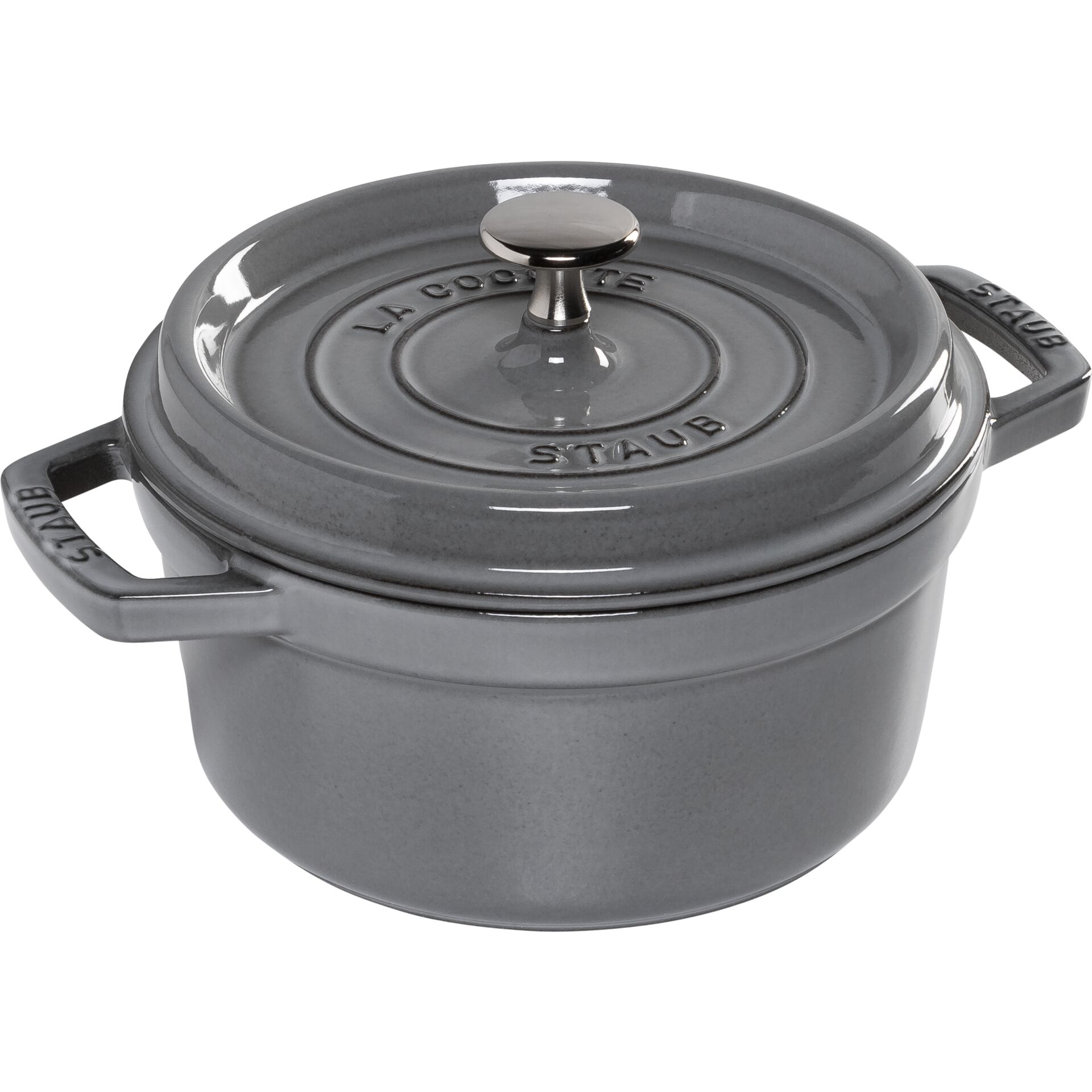 Staub La Cocotte 20cm roton. grigio, ghisa