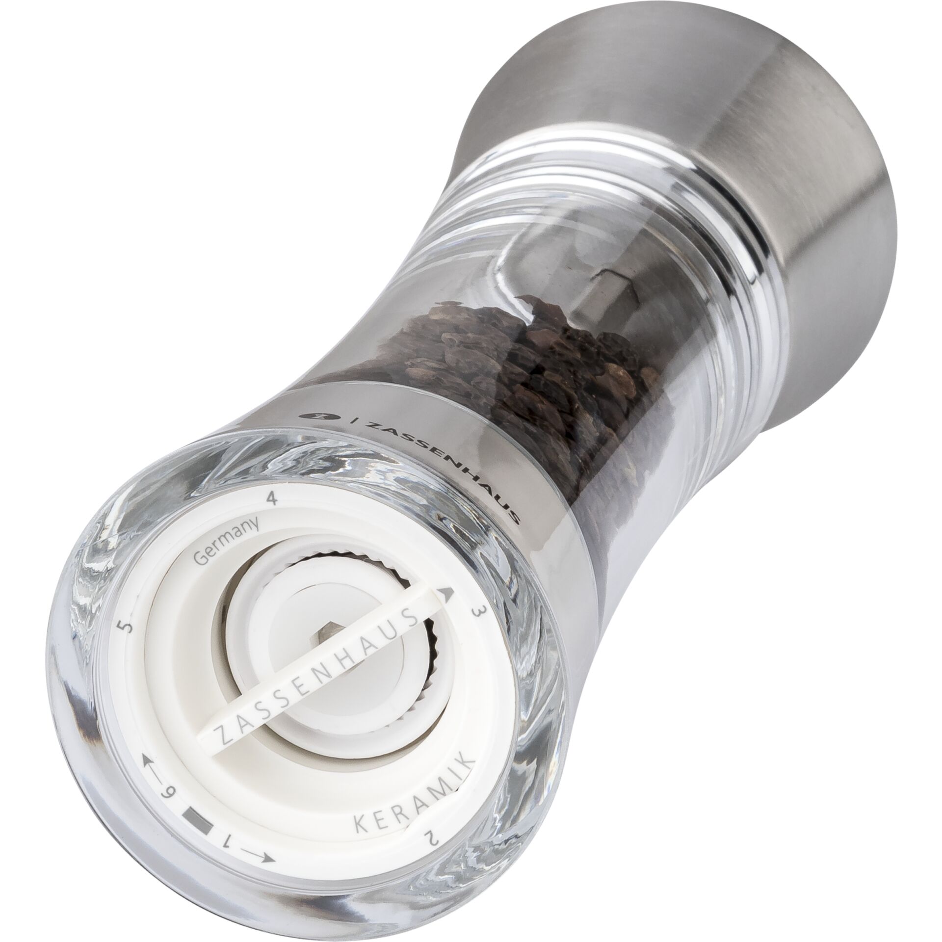 Zassenhaus pepper mill  Aachen Acrylic Glass/Inox 18 cm