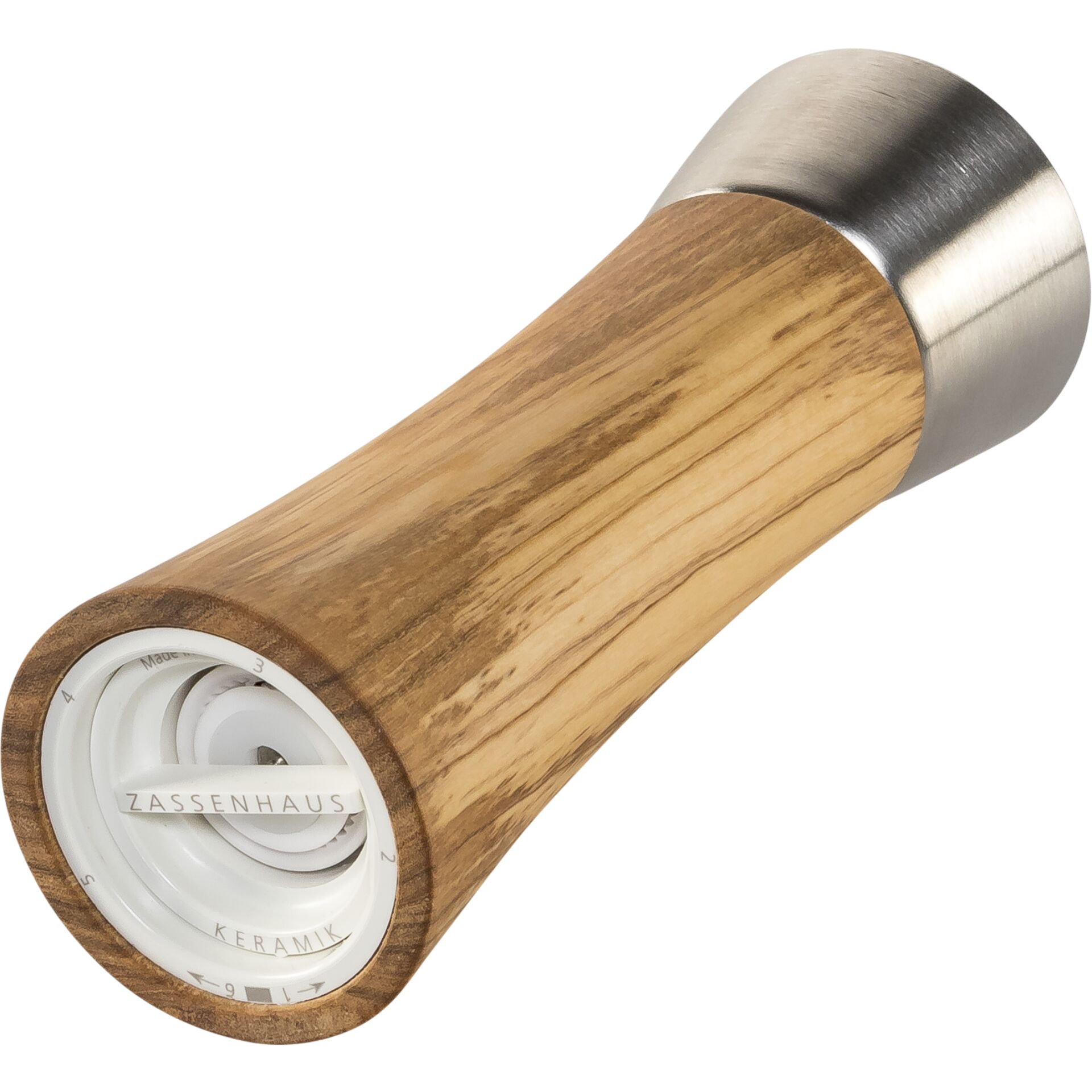 Zassenhaus salt mill Augsburg Olive Wood, 18 cm