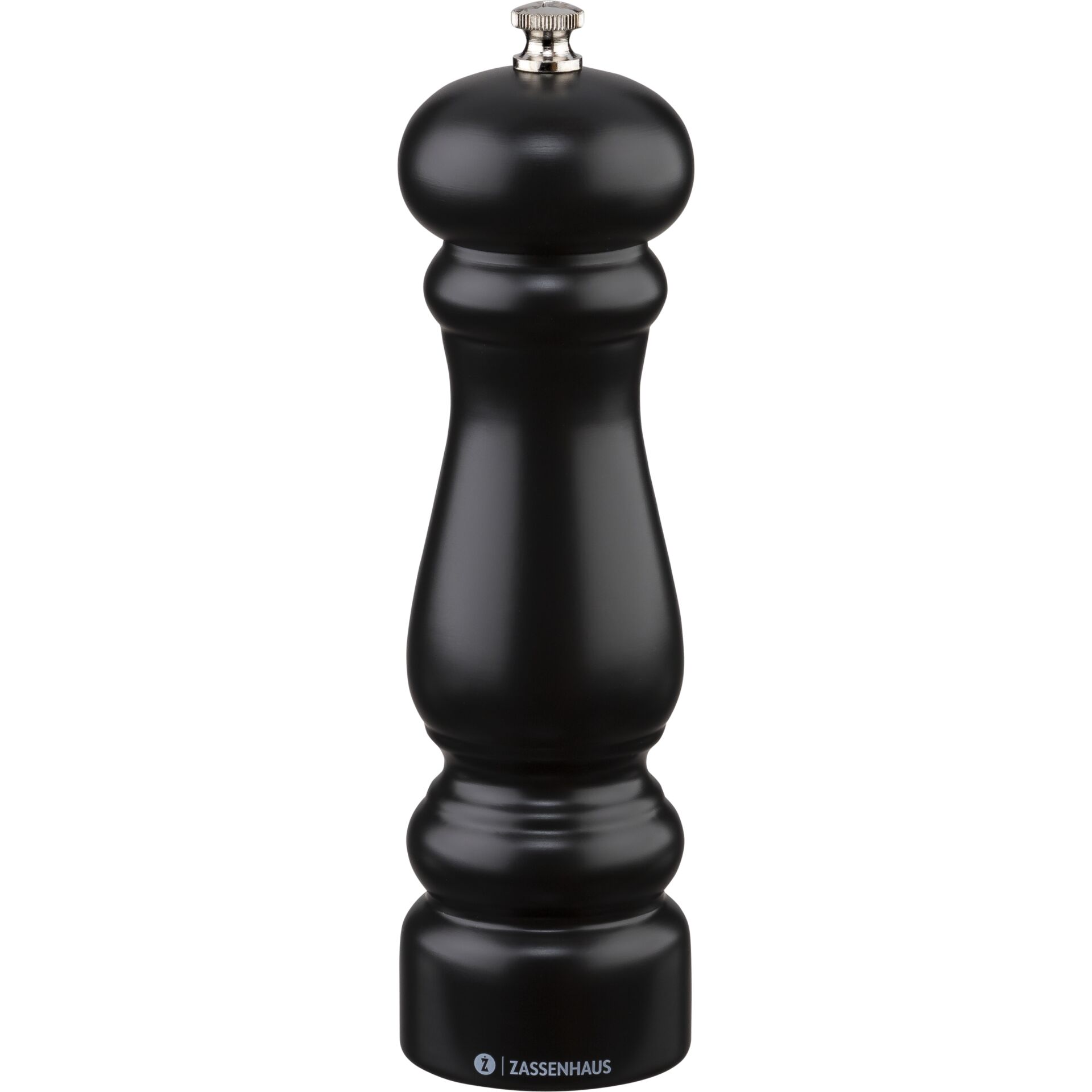 Zassenhaus pepper mill Potsdam beech wood black, 20 cm