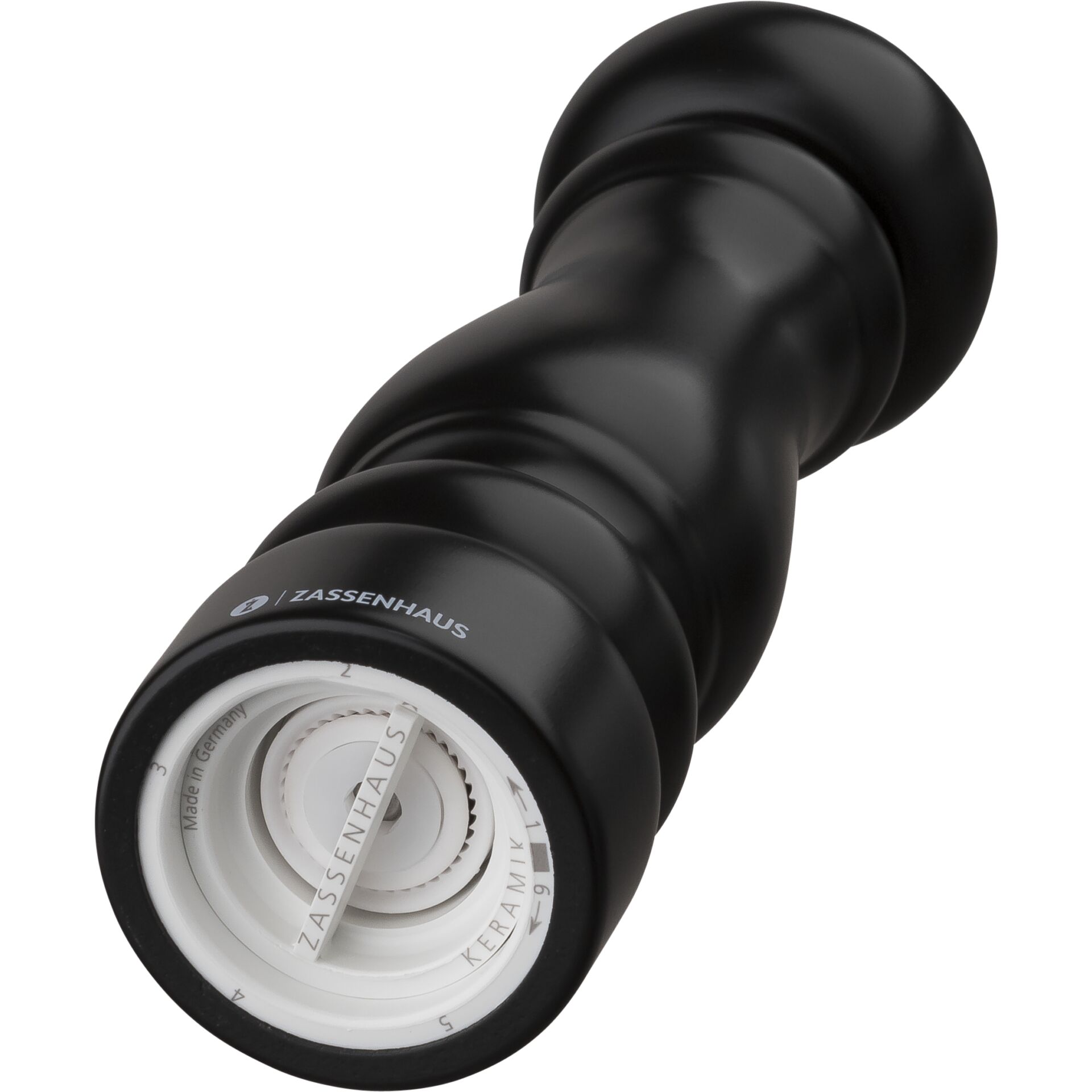 Zassenhaus pepper mill Potsdam beech wood black, 20 cm