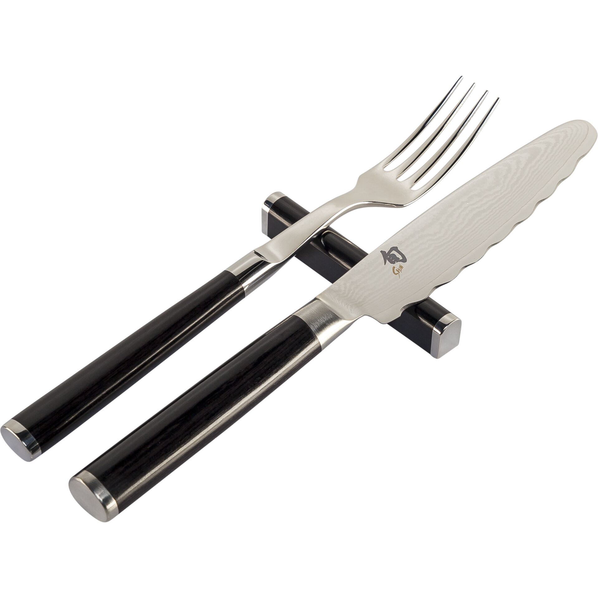 KAI Shun Cutlery  3-pcs Fork, Knife, Knife Rest