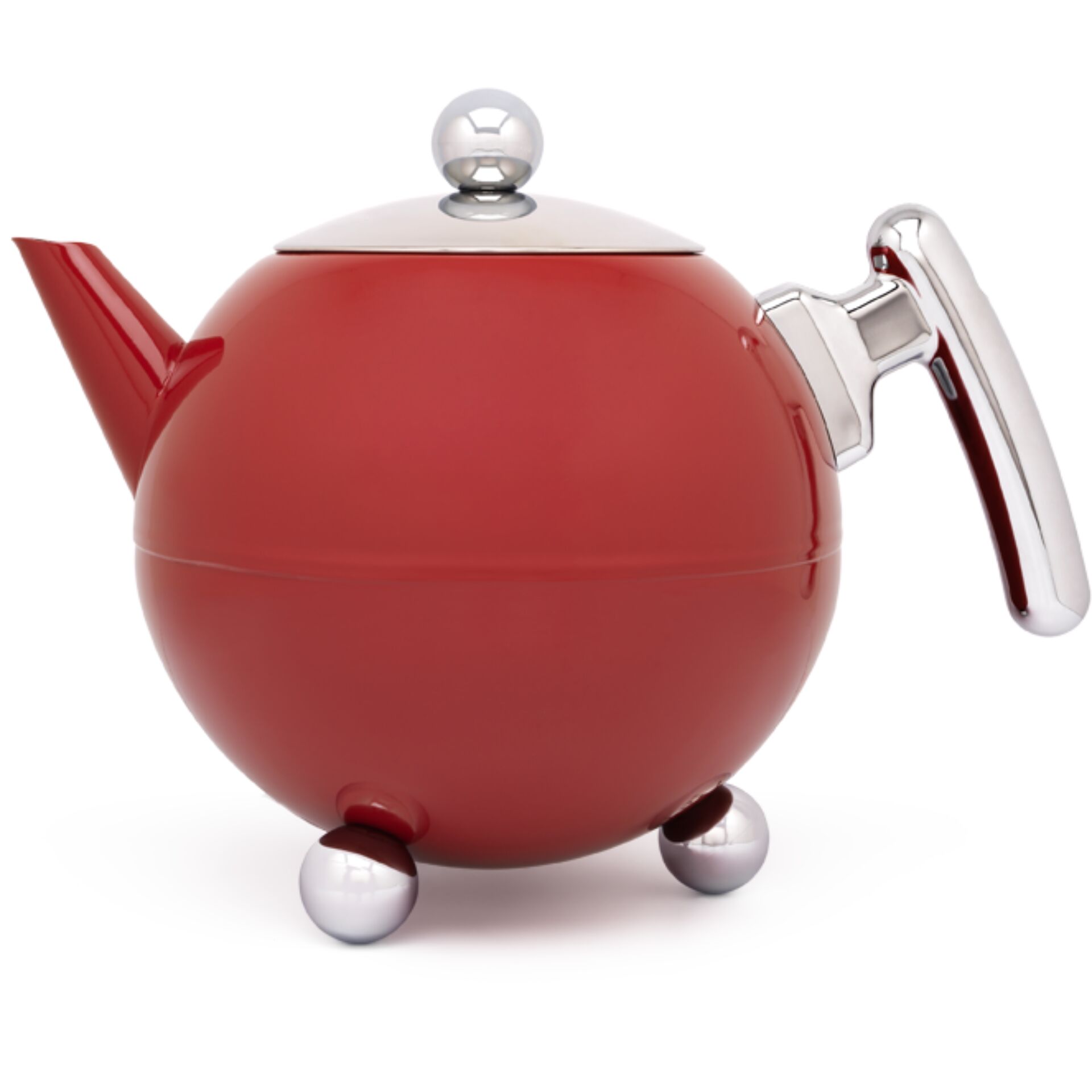 Bredemeijer Teapot Bella Ronde 1,2l Carmine red / chrome 100
