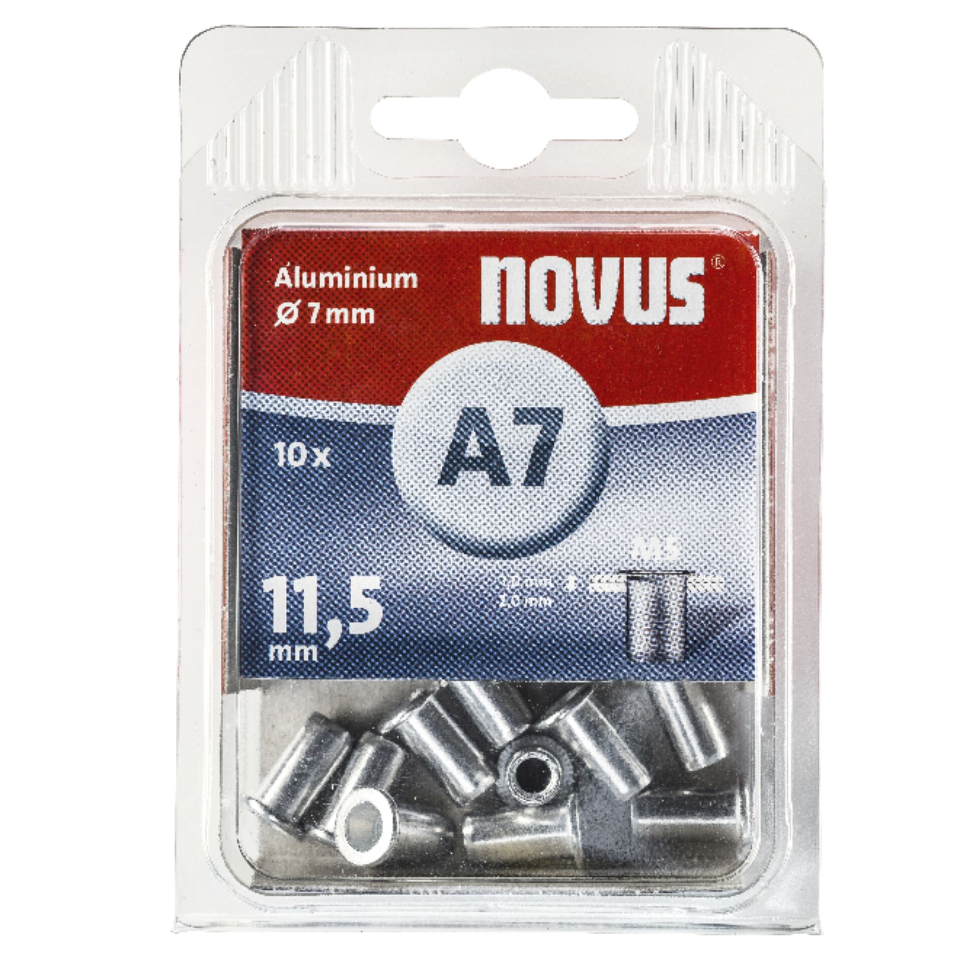 NOVUS Rivets M 5 X 11,5 ALU 10pc