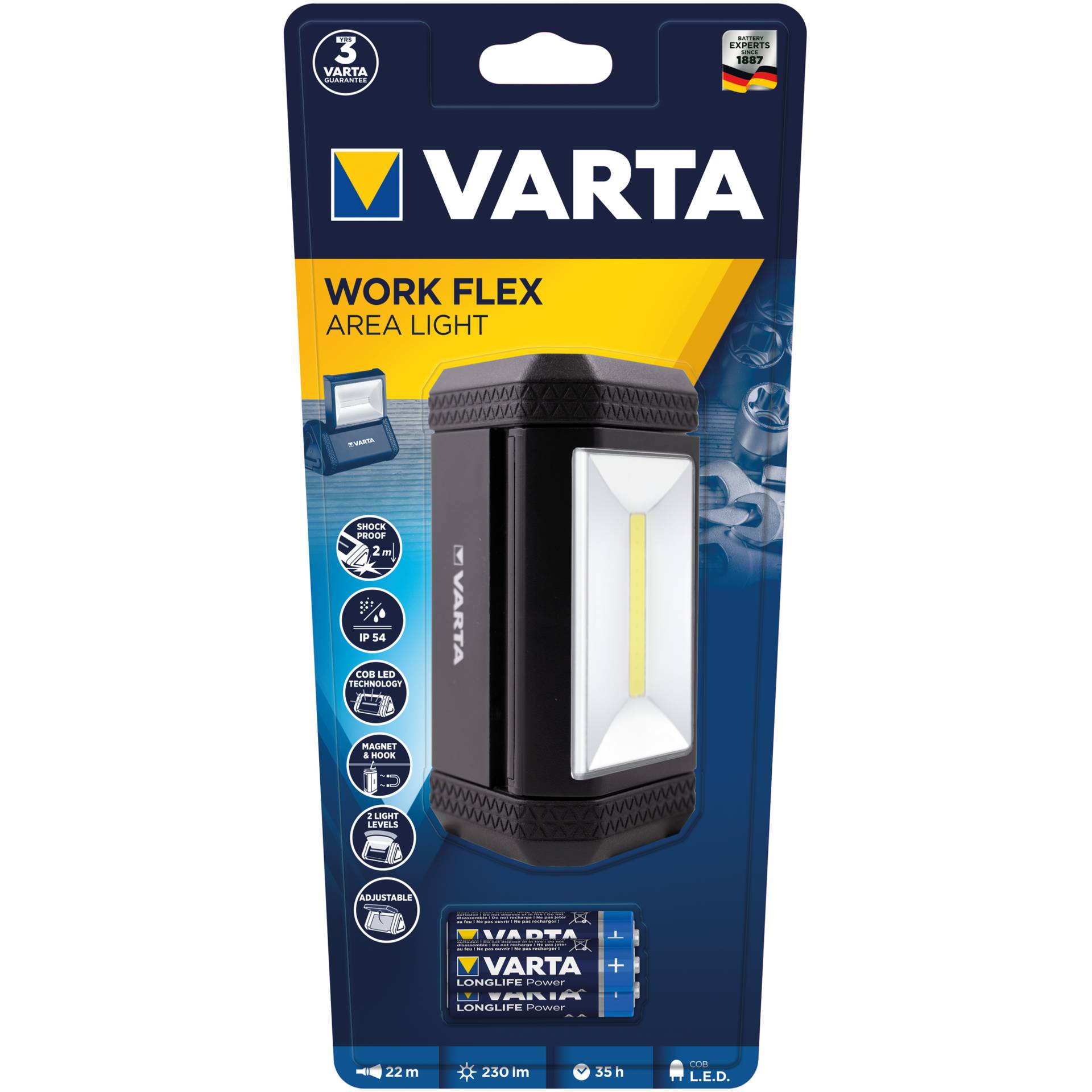 Varta Work Flex Aera Light incl. 3 x AA batterie