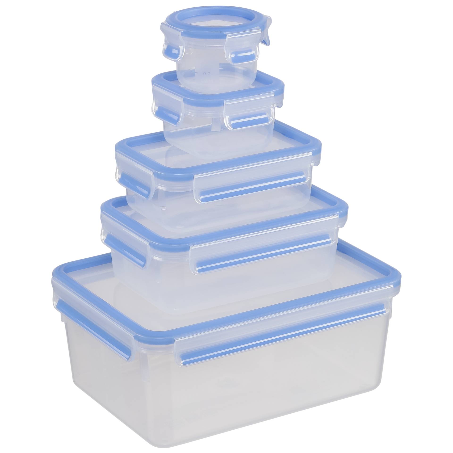 Emsa Food Clip&Close 508568 set 5 pz. transparente/azzurro