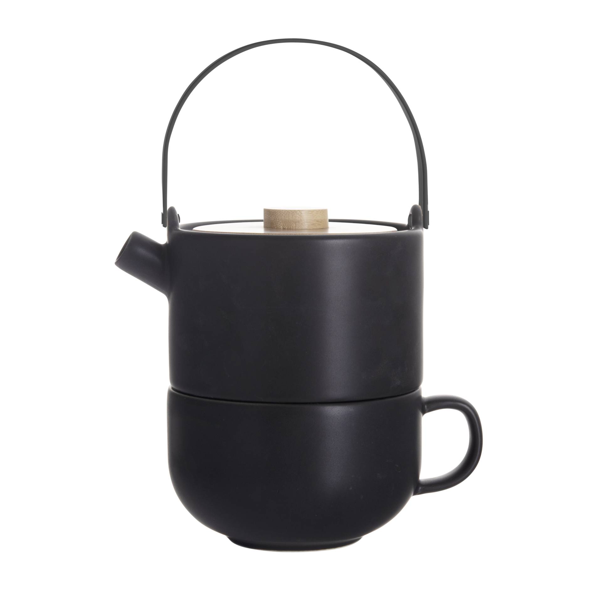 Bredemeijer Tea-for-one Umea nero con Bambusdeckel 142008