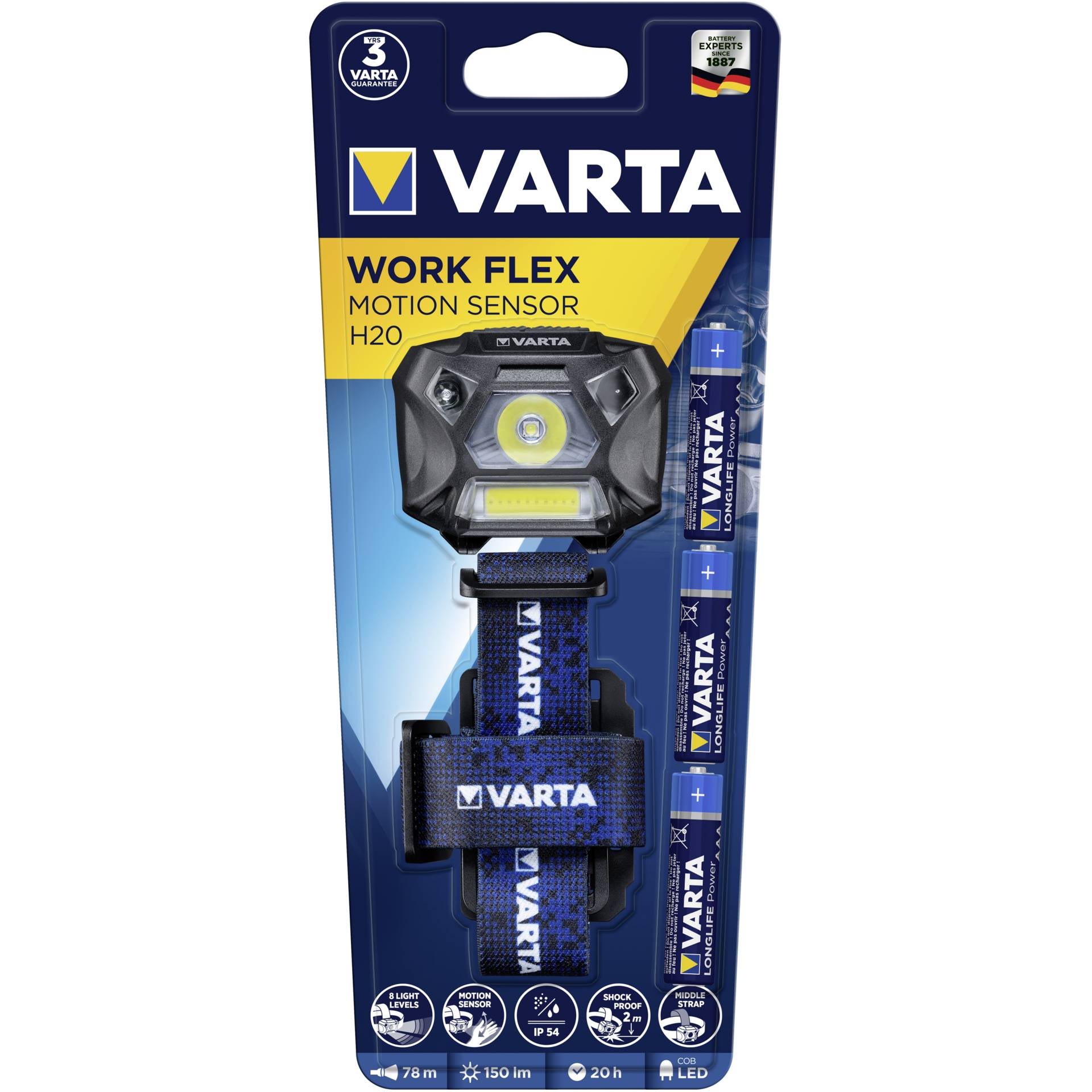 Varta Work Flex Motion Sensor H20 headlamp / motion sensor