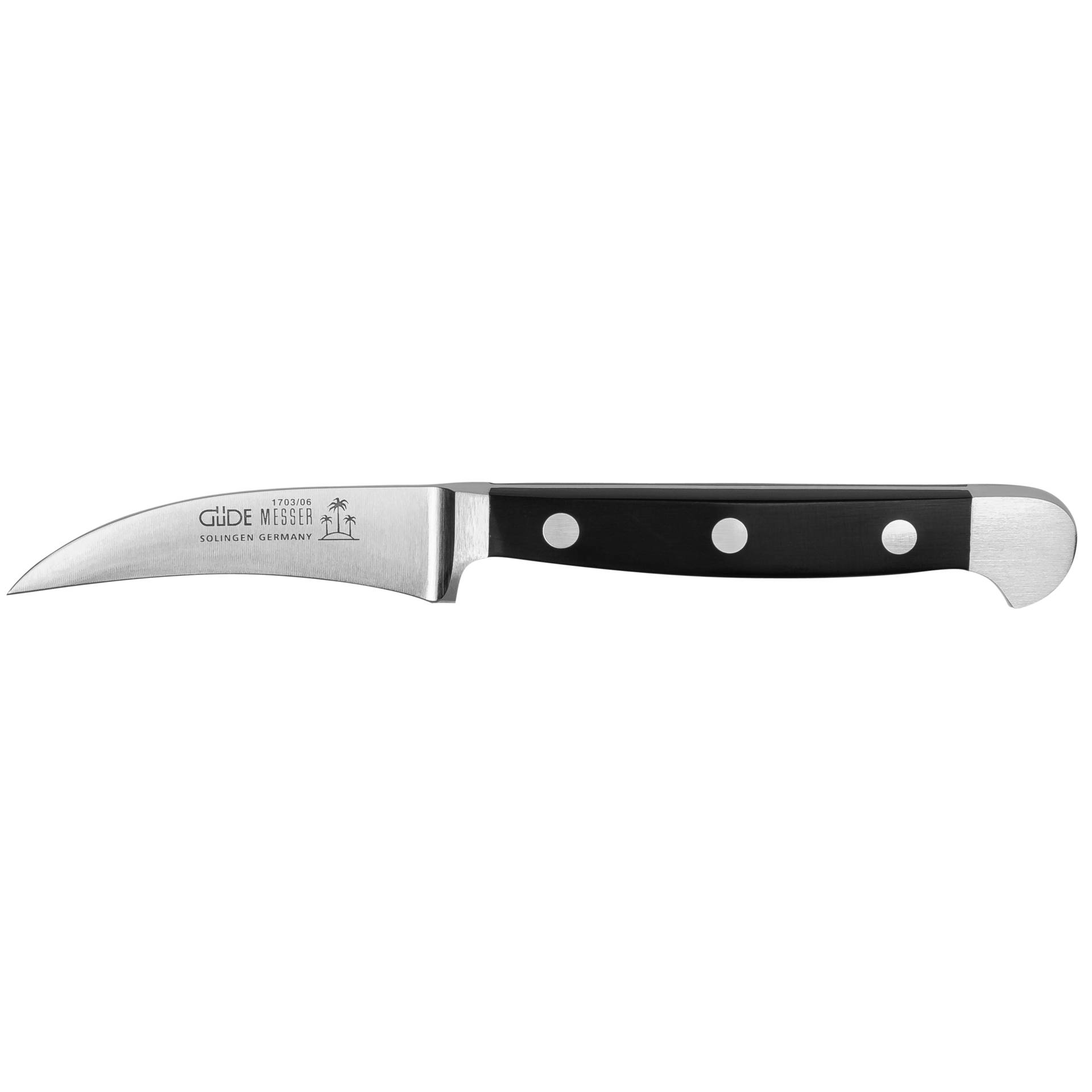 Güde Alpha coltello spelucchino 6 cm POM nero 1703/06