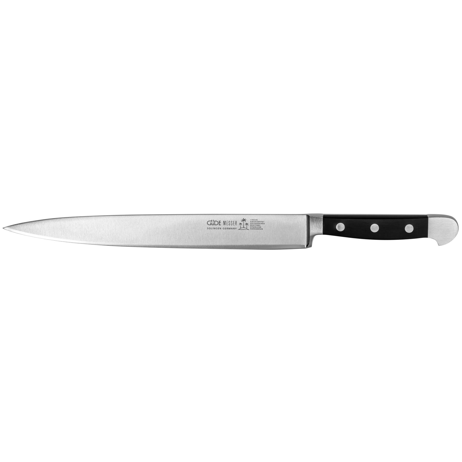 Güde Alpha coltello prosciutto 26 cm POM nero 1765/26