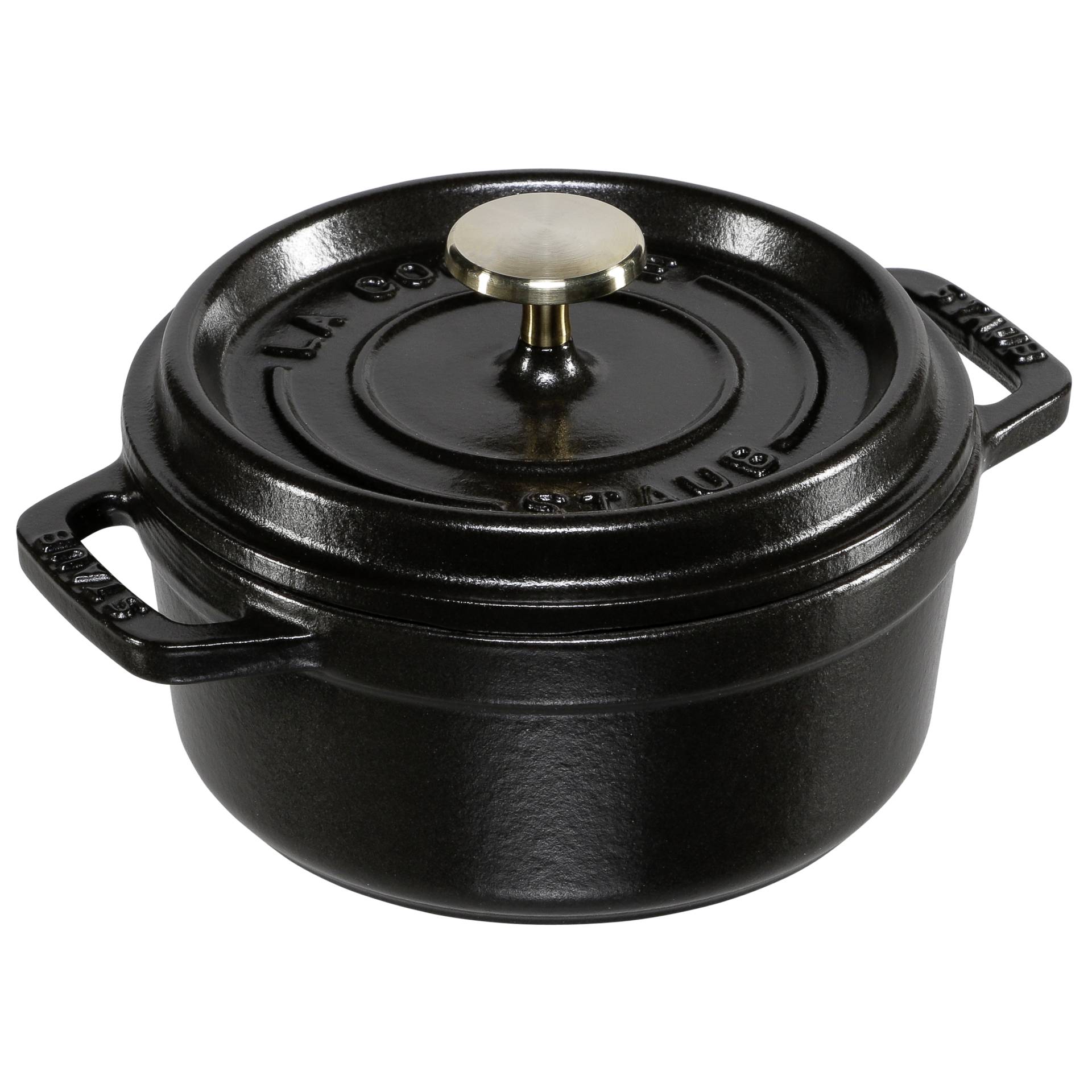 Staub casseruola 12cm rotondo nero, ghisa