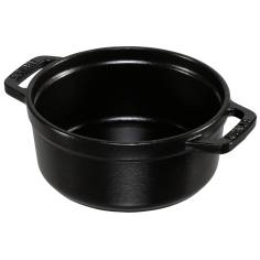 Staub casseruola 12cm rotondo nero, ghisa 2