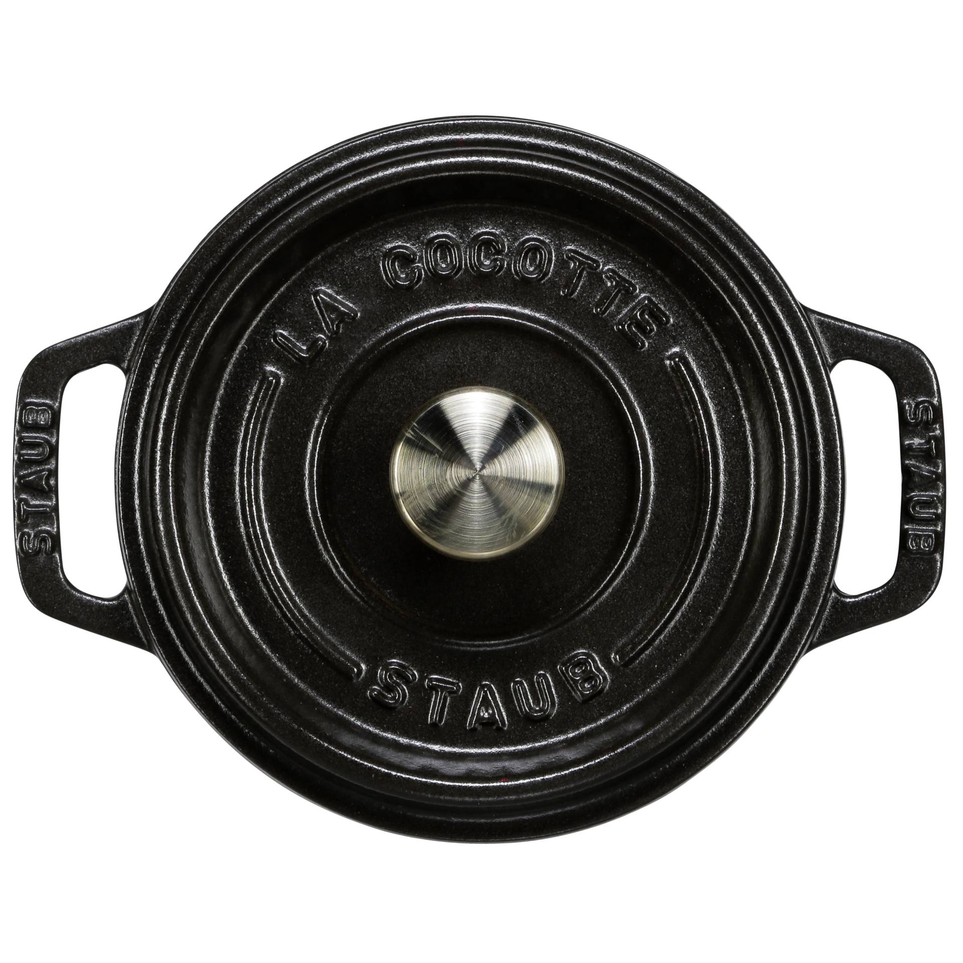 Staub casseruola 12cm rotondo nero, ghisa