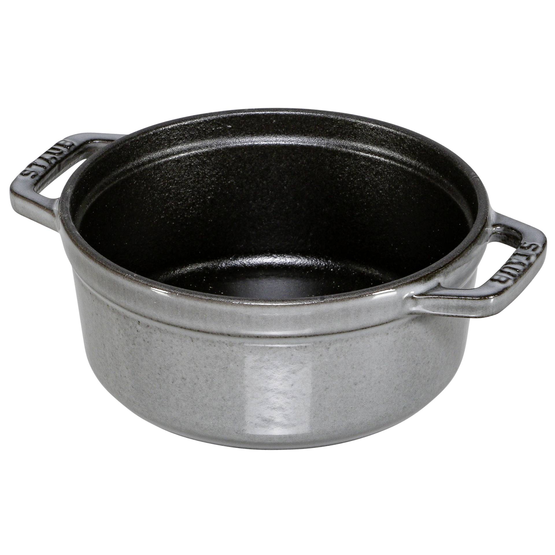 Staub casseruola 12cm rotondo grigio, ghisa