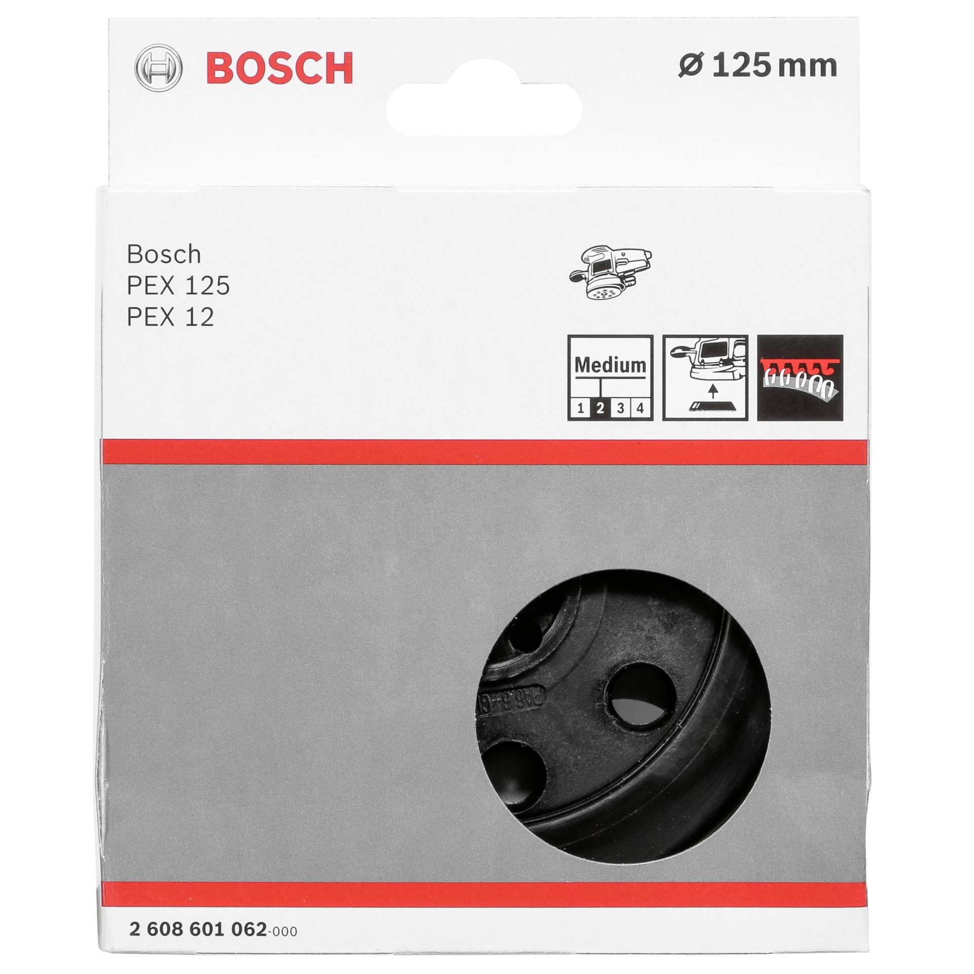 Bosch disco abrasivo 8 fori medio per PEX 12/125/400