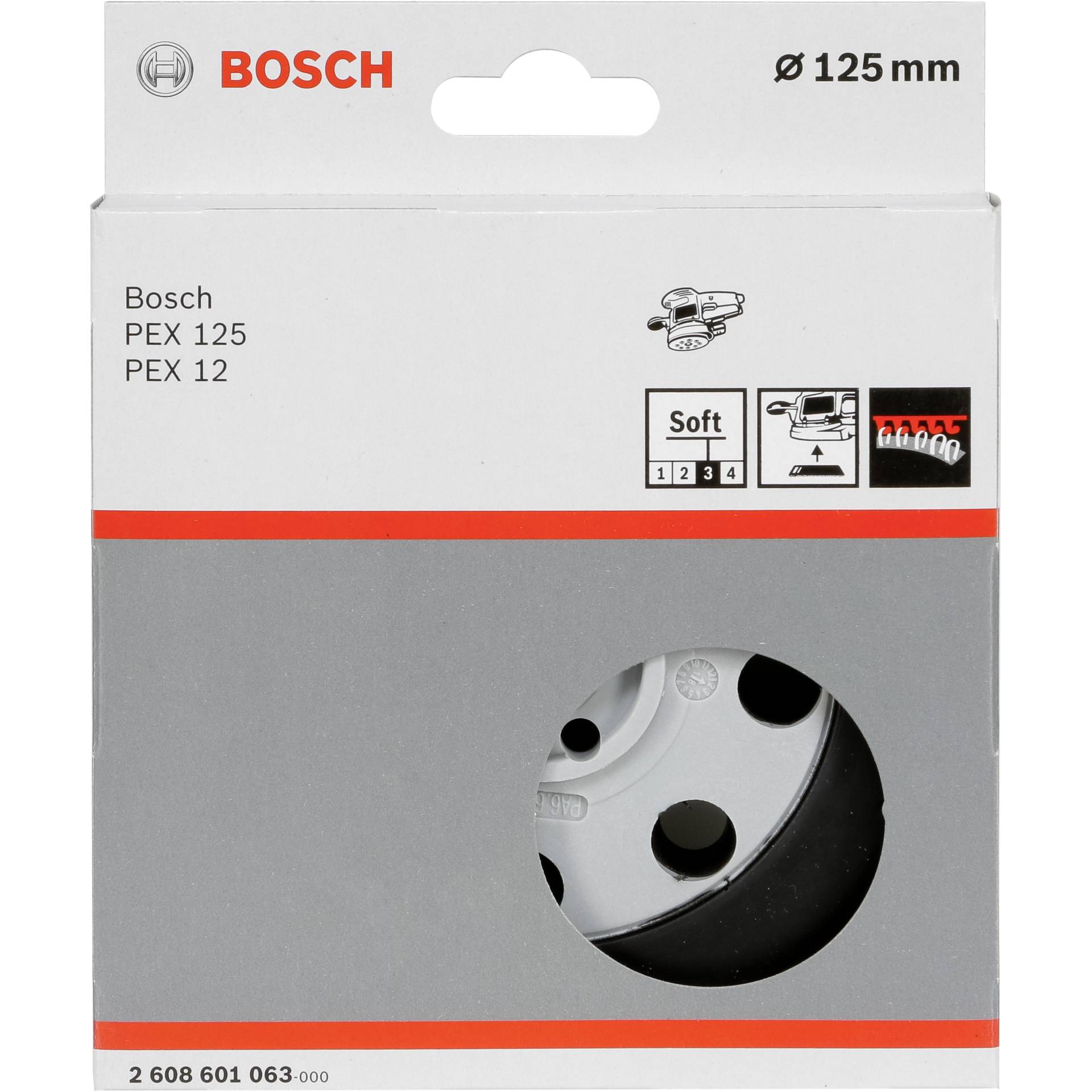 Bosch disco abrasivo 8 fori morbido per PEX 12/125/400