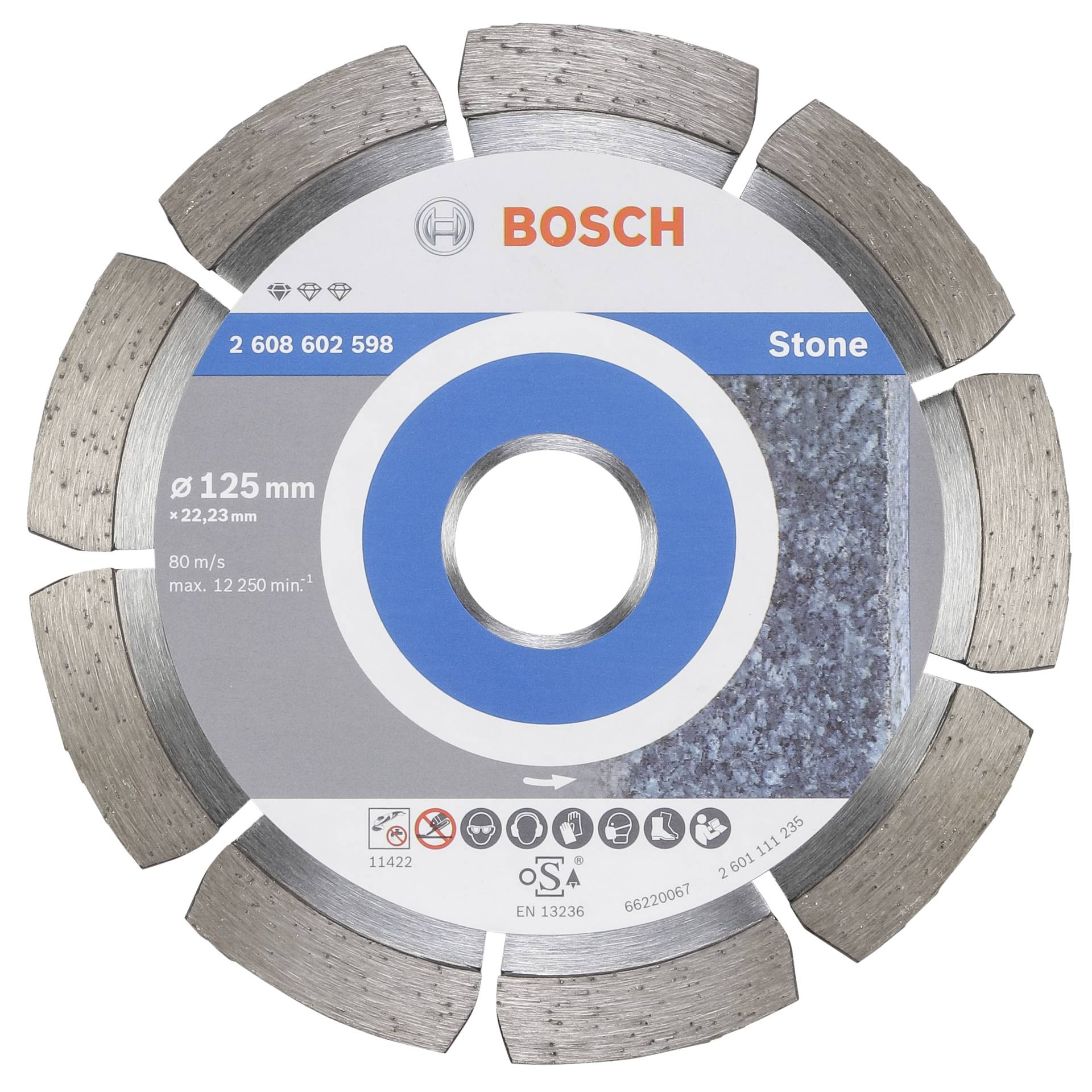 Bosch disco diamantato standard p. pietra 125mm 22,23mm